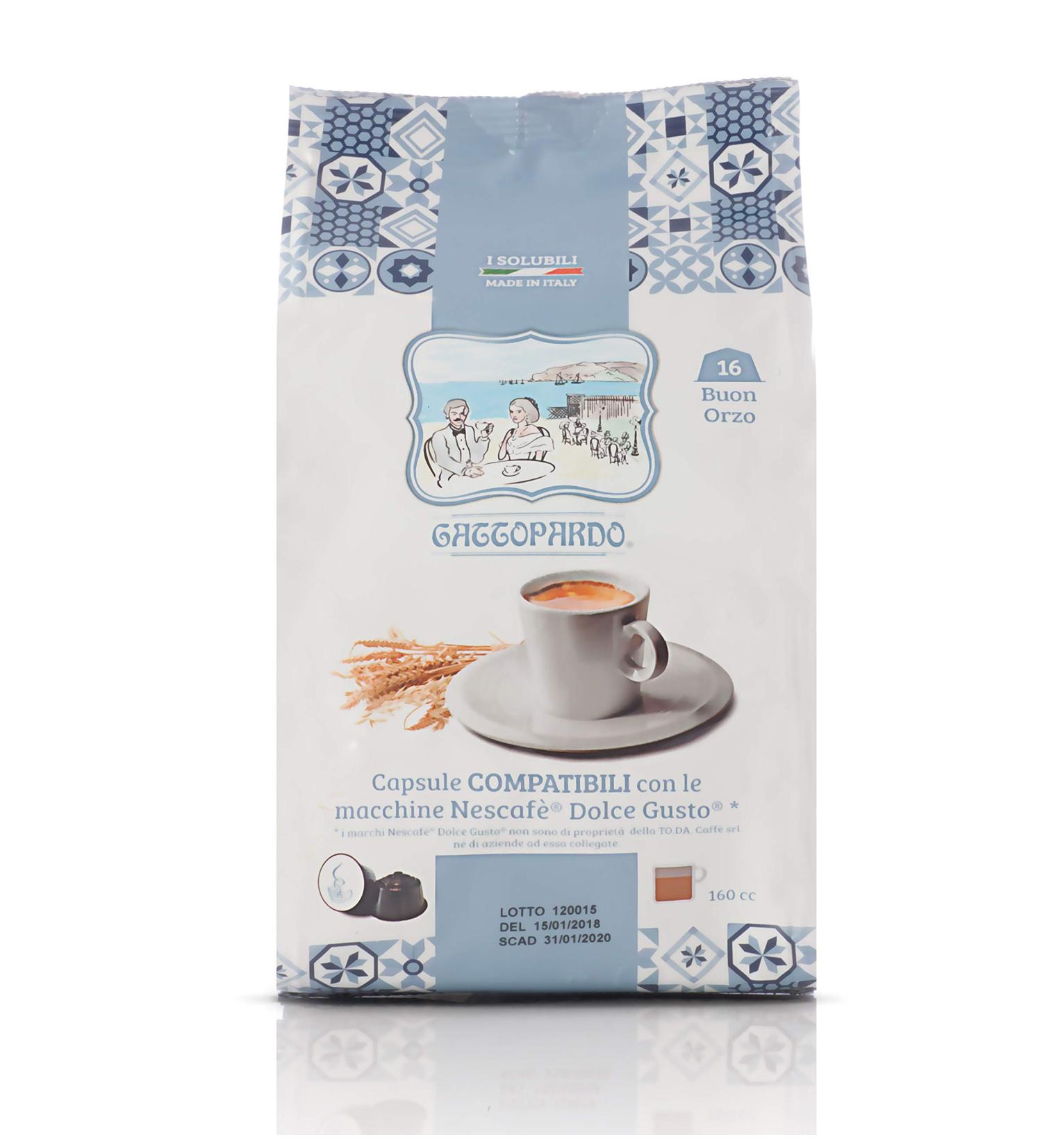 Leopard Cat Capsules Barley Comp Dolce Gusto 96 pieces