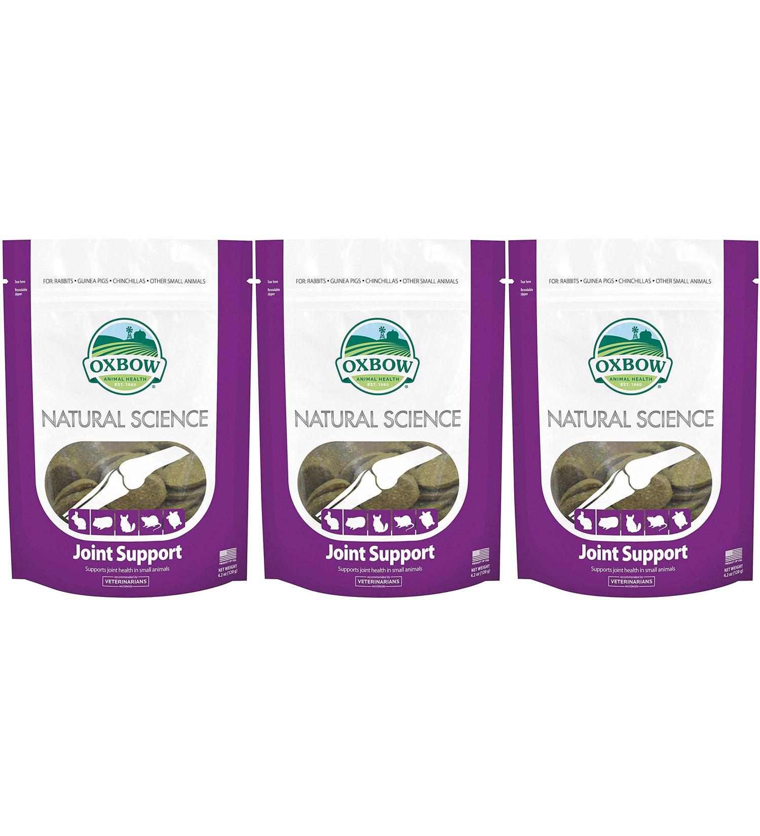 (3 Pack) OXBOW Small Animal Joint Support Hay Based Tablets 60 Count - Buy Online on GoSupps.com