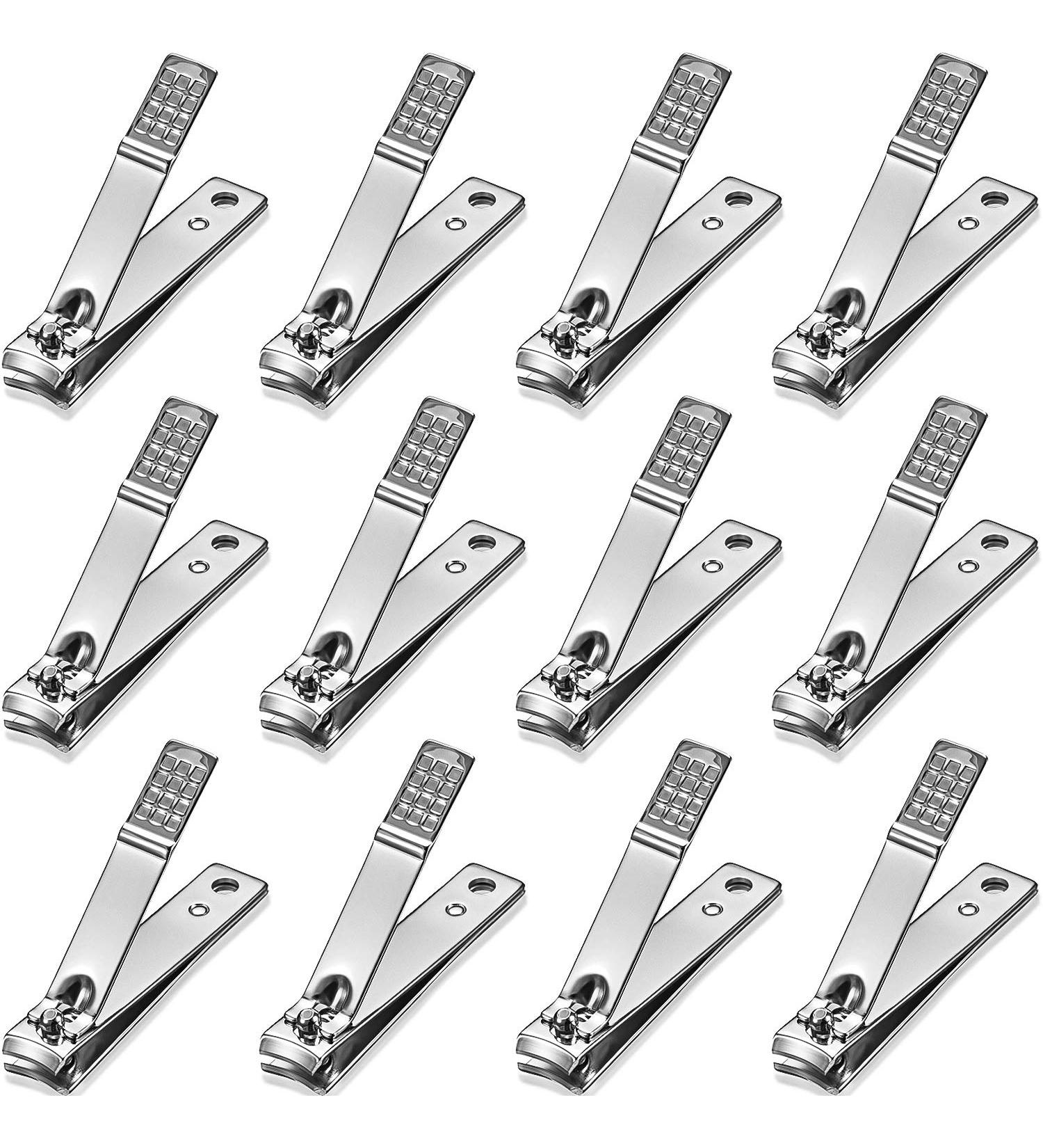 12-Piece Stainless Steel Nail Clipper Set - Bulk Pack for Women and Men - Buy Online on GoSupps.com