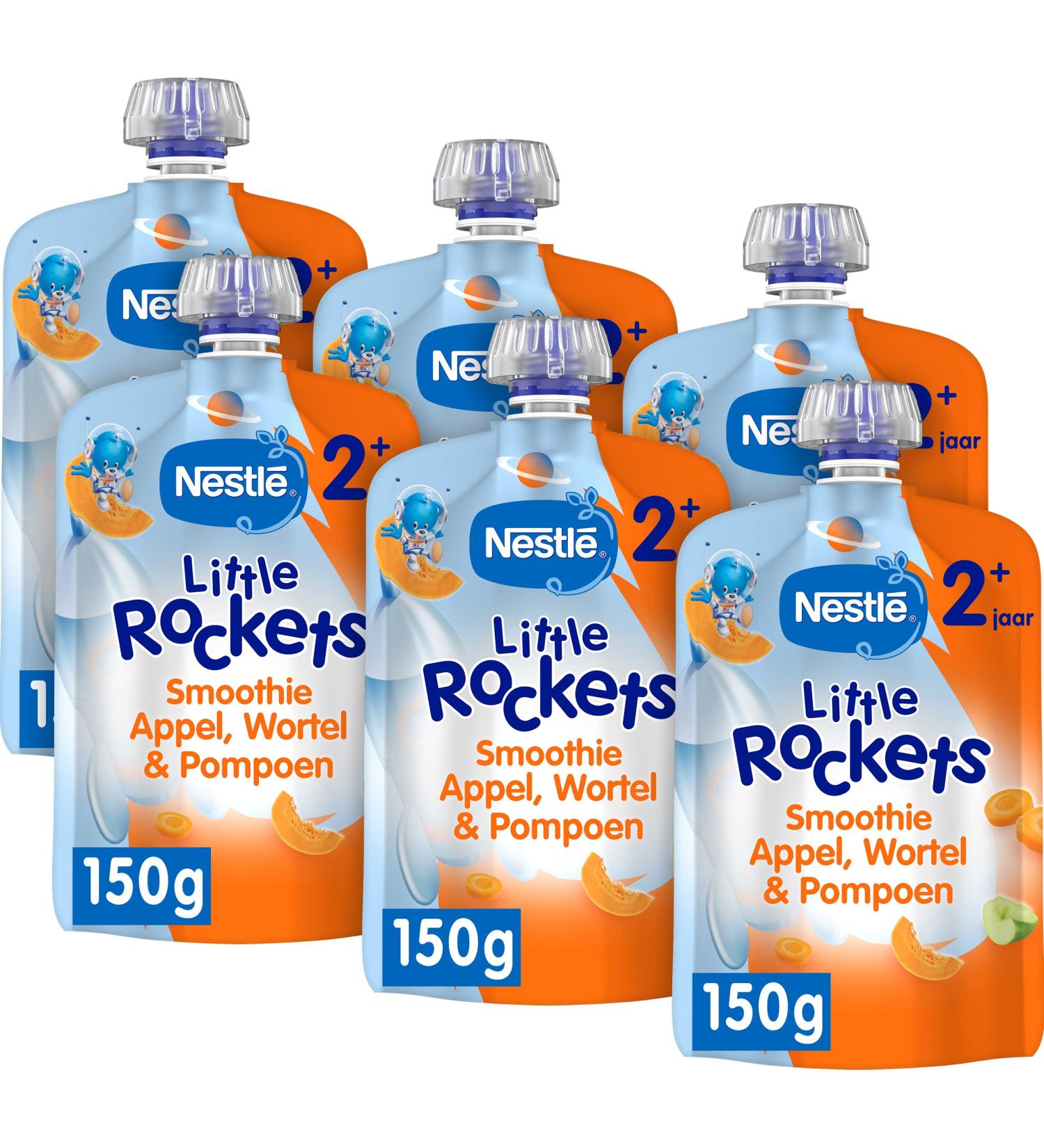 Nestl Netherlands Nestl Little Rockets Smoothie Apple Carrot Pumpkin from 2 years 6 pieces