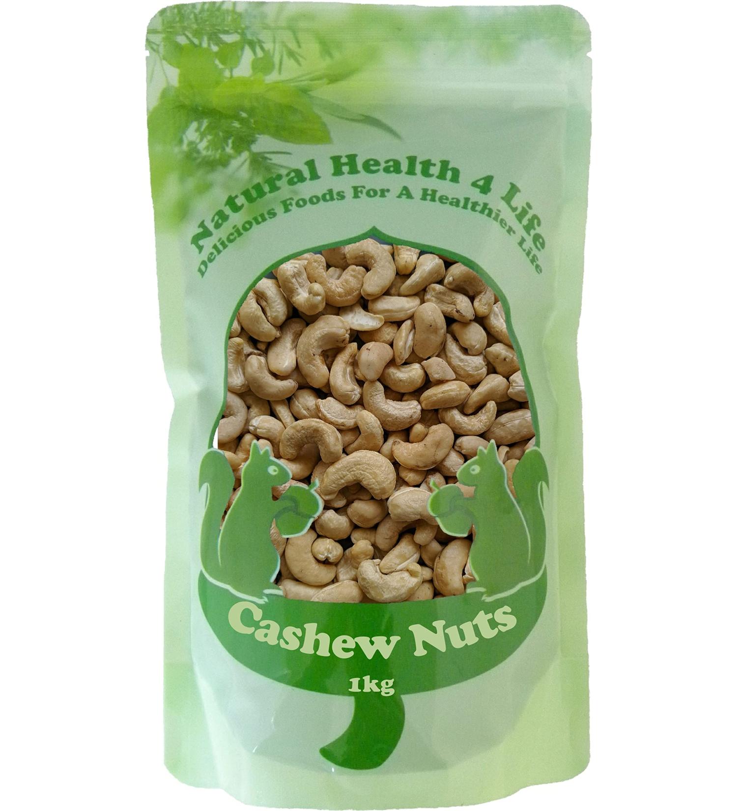 Natural Health 4 Life Whole Cashew Nuts 1kg - Buy Online on GoSupps.com