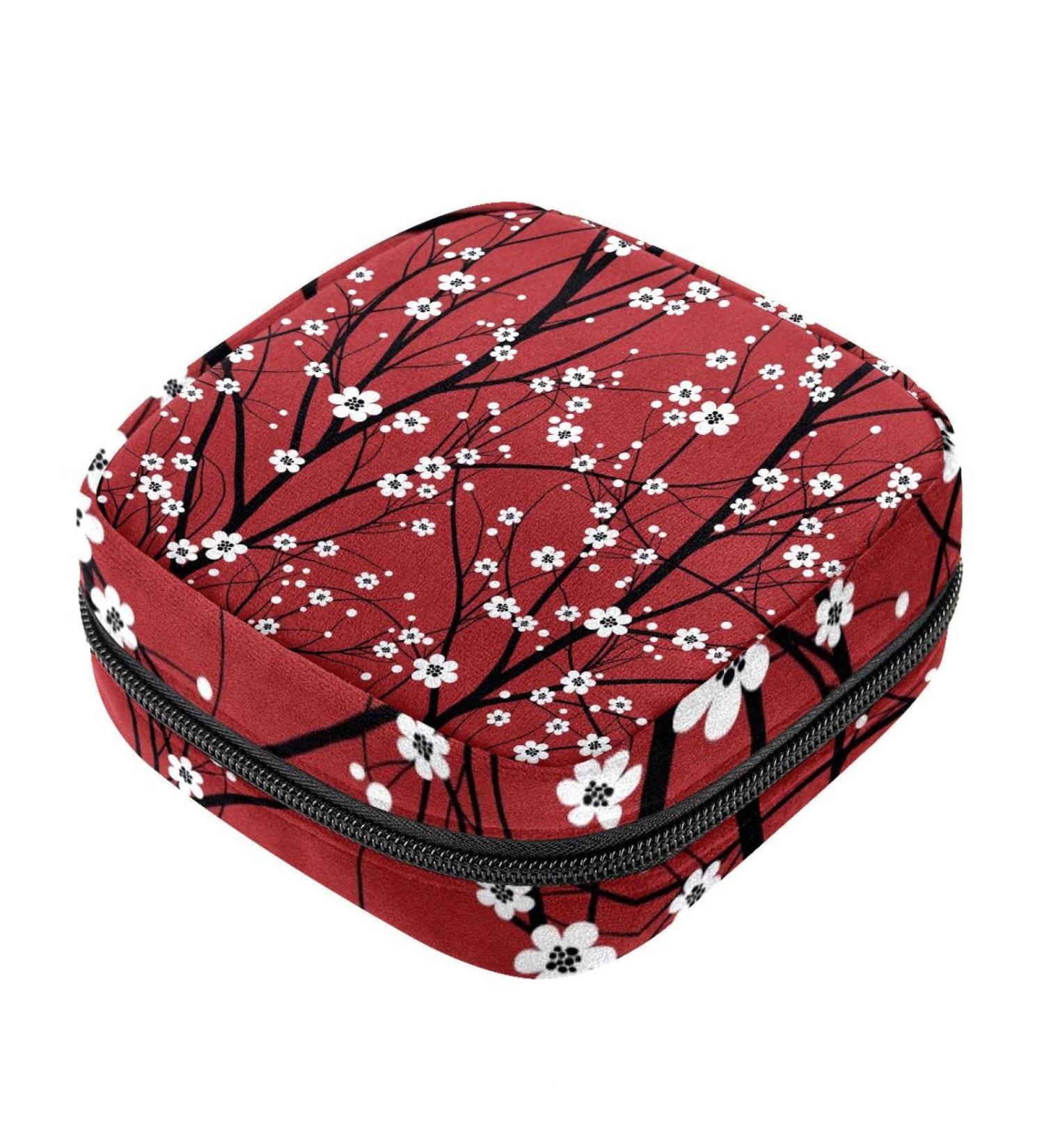 Storage Bags for Women's Bandages & Menstrual Cups - Cherry Tree Design | Ideal for Teens & Women - Buy Online on GoSupps.com