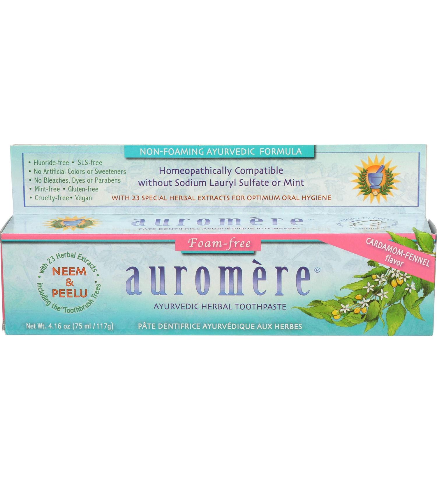 Auromere Foam Free Cardamom Fennel Toothpaste (5 Pack) 5 - Buy Online on GoSupps.com