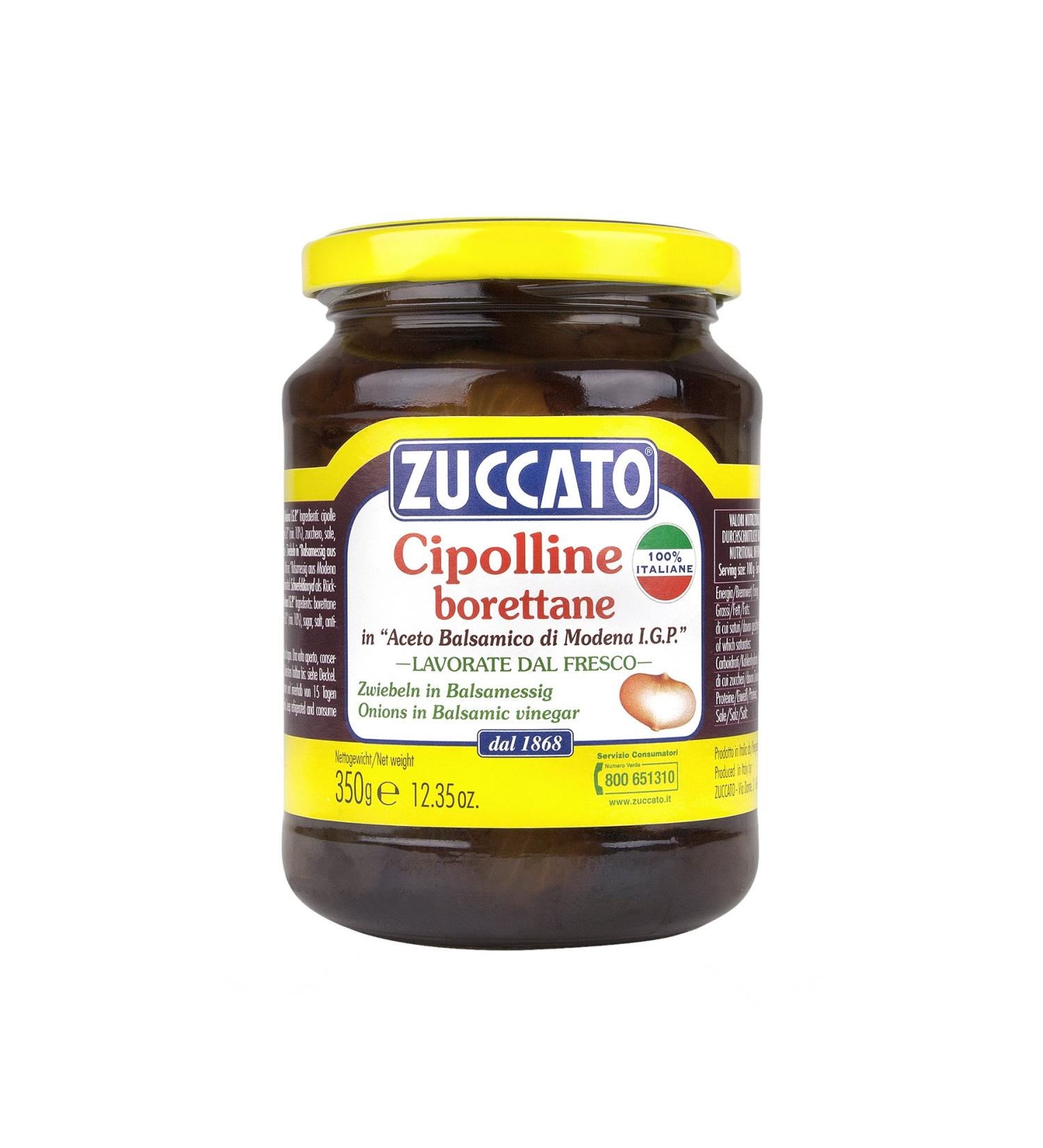 Buy 3x Zuccato Antipasti Cipolline Borettane Onions in Balsamic Vinegar of Modena - 350g | International Shipping Available - Buy Online on GoSupps.com