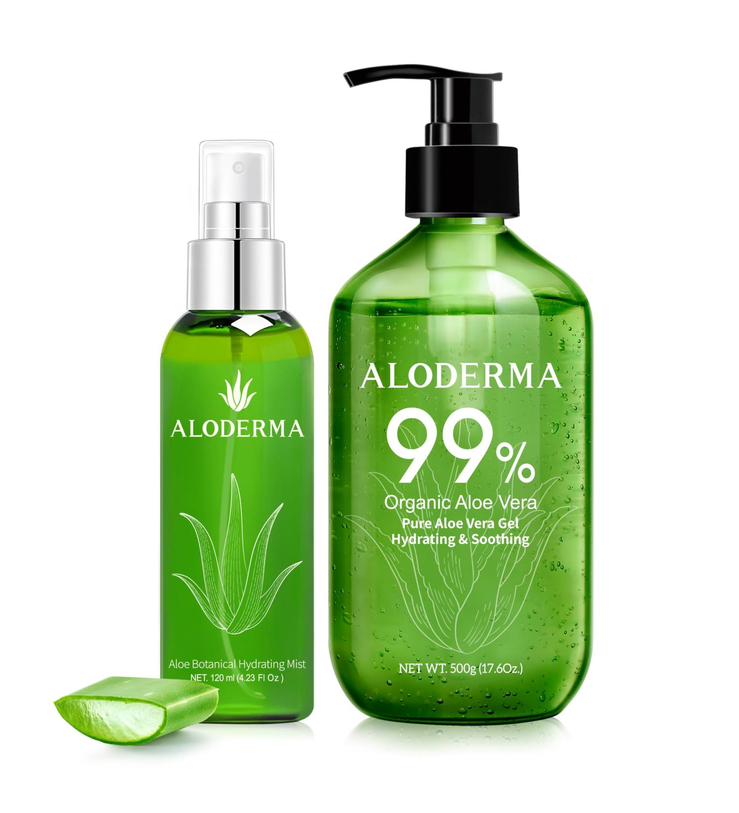 Aloderma Aloe Hydrating Set - Botanical Hydrating Mist Pure Aloe Vera Gel - Buy Online on GoSupps.com
