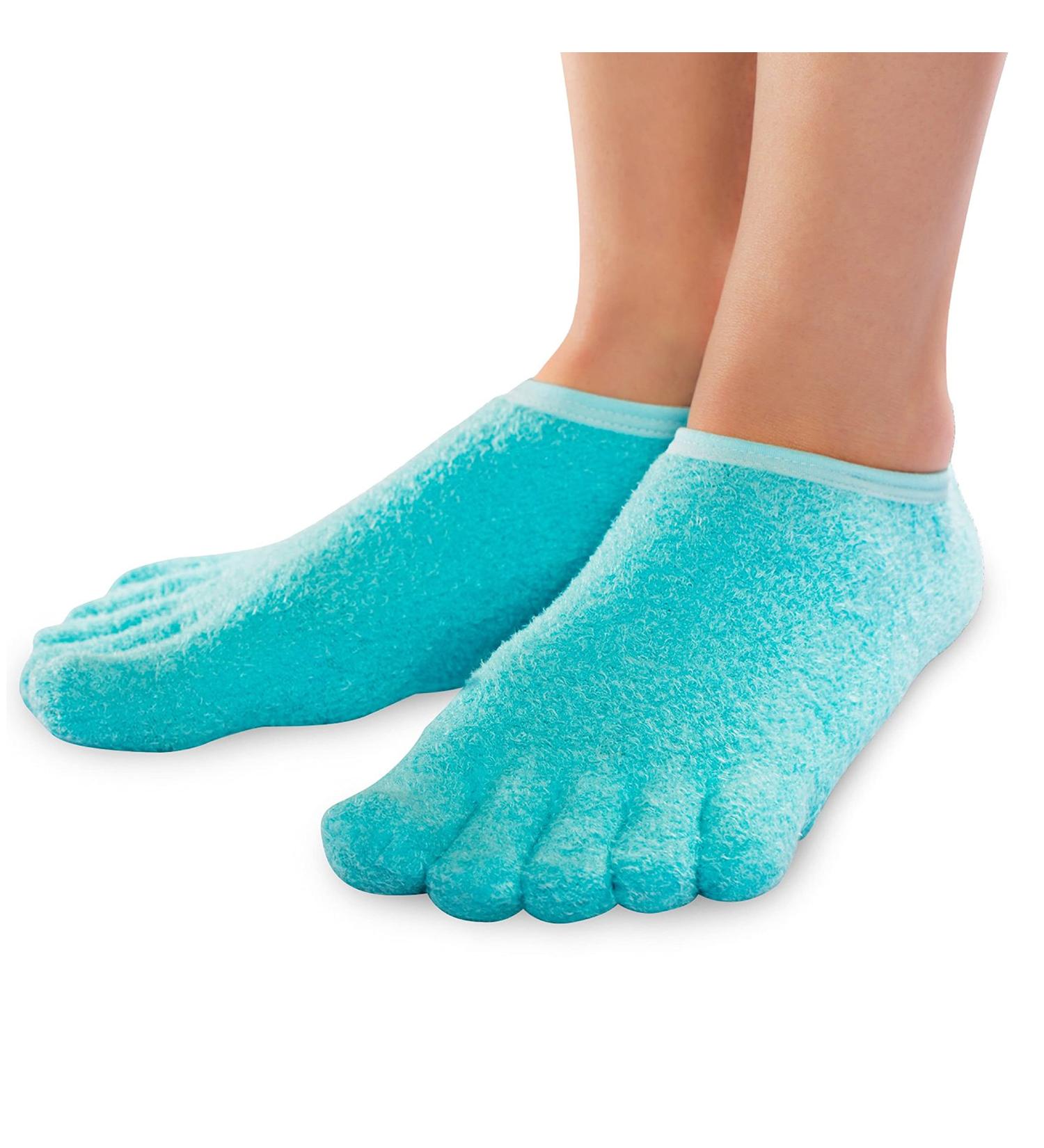 NatraCure 5-Toe Gel Moisturizing Socks - Size Medium (Pack of 1) | Hydrating Solution for Dry Feet, Cracked Heels, Calluses & Rough Skin - Buy Online on GoSupps.com