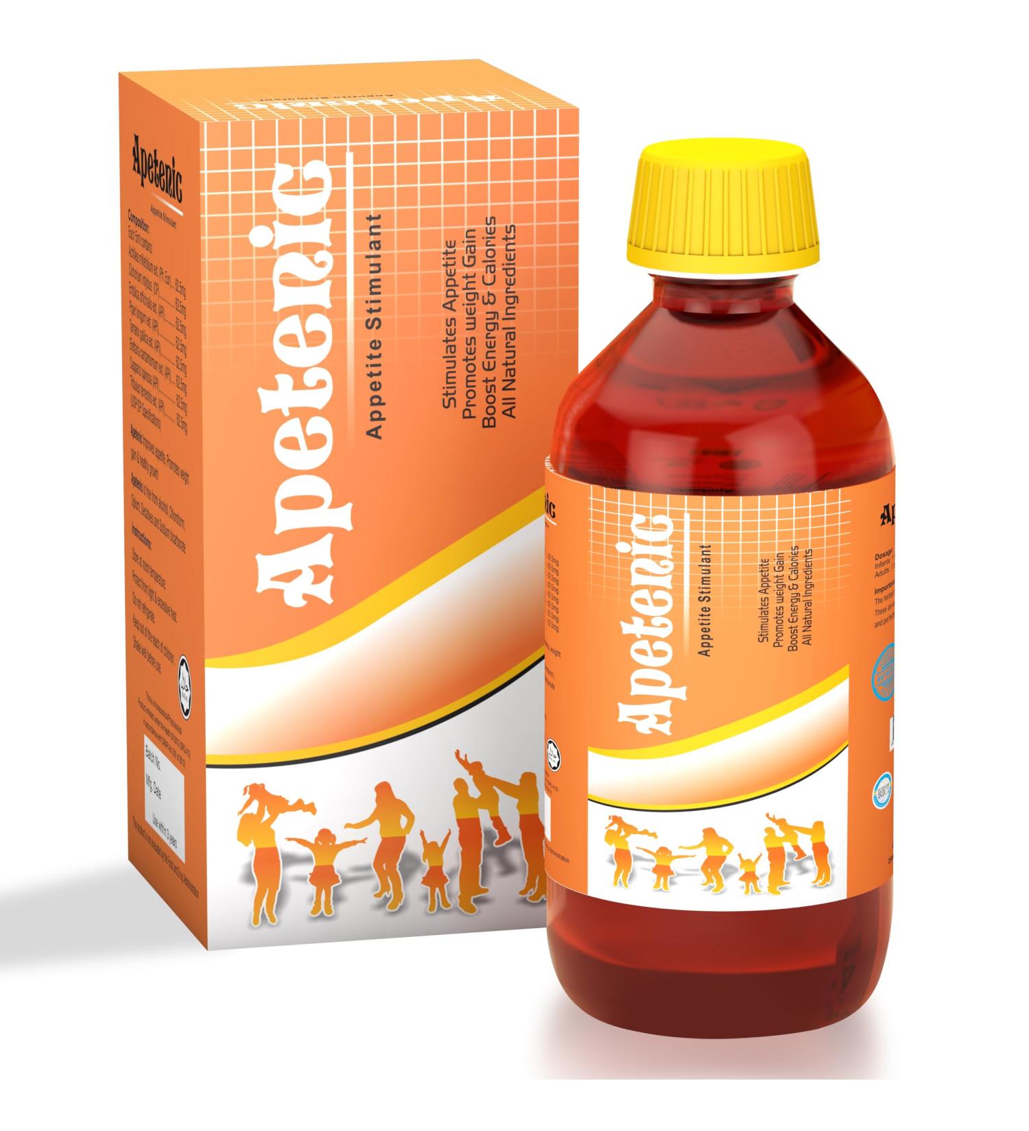 HERBOGANIC Apetenic Syrup - Appetite Booster Weight Gain Stimulant - A Natural Energy and Calorie Booster for underweight Men Women & Kids. (8 oz) 8 Ounce (Pack of 1) - Buy Online on GoSupps.com