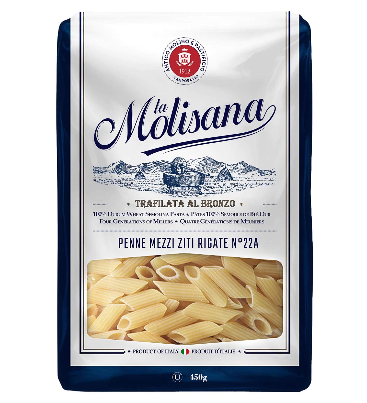 La Molisana Penne Mezzi Ziti Rigate N.22A 450g - Buy Online on GoSupps.com