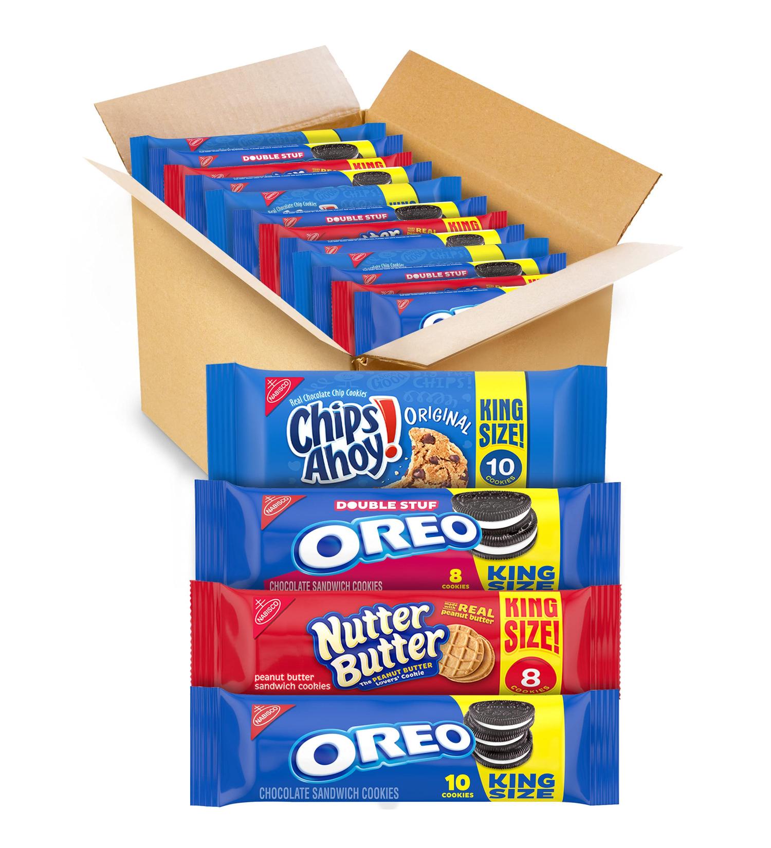 OREO, CHIPS AHOY! & Nutter Butter Cookies Variety Pack - 12 King Size Packs - Buy Online on GoSupps.com