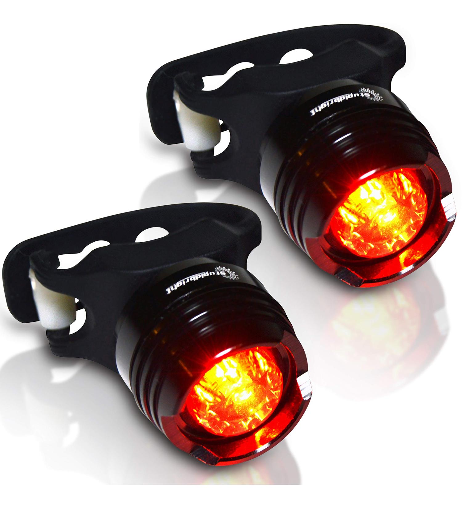Stupidbright SBR-1 Mini LED Rear Bike Tail Light | Strap-On Micro Bicycle Light for Skateboard & Longboard - Buy Online on GoSupps.com