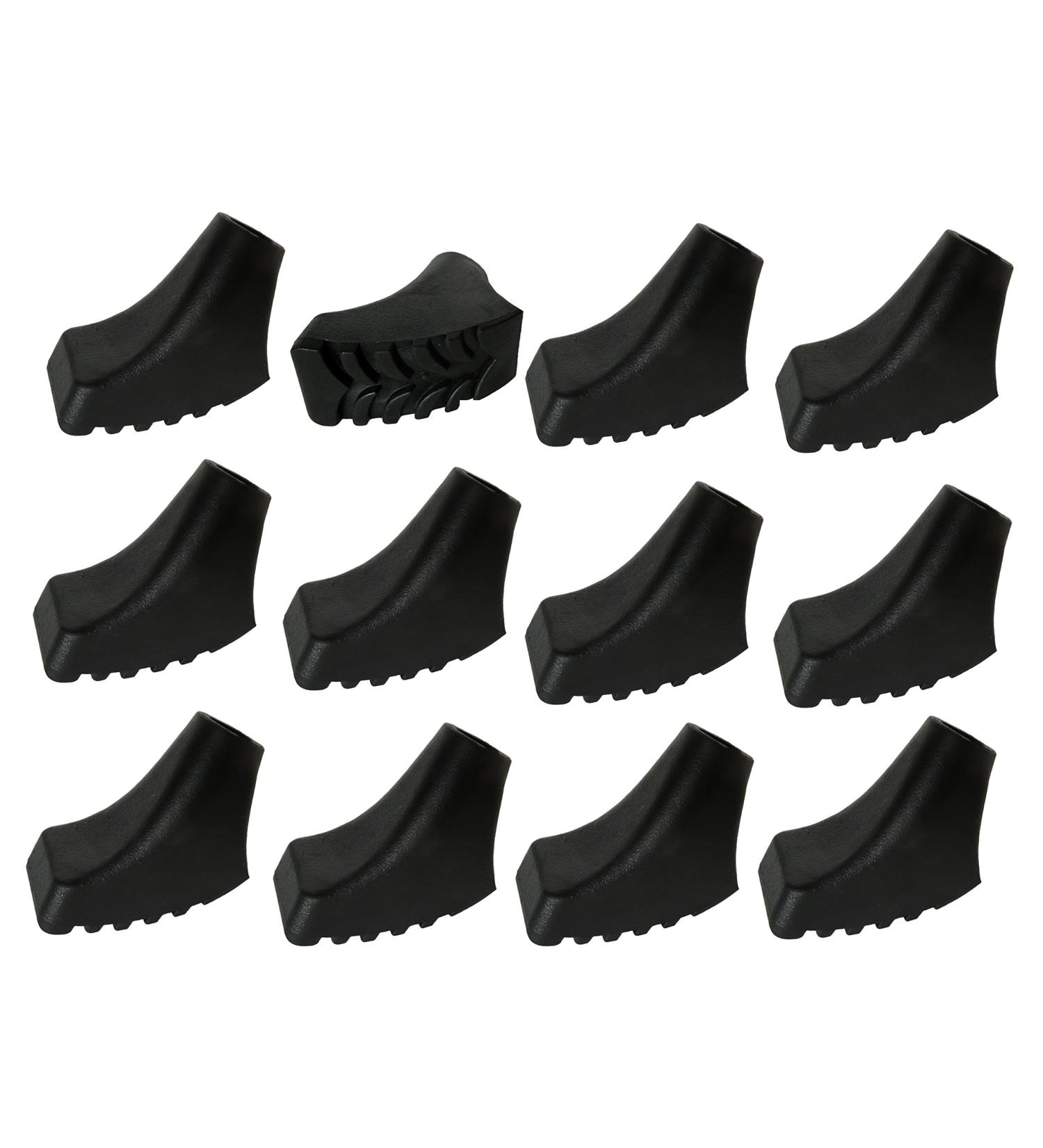 Mighty Peaks Nordic Walking Pads - 12 Pieces Trekking Rubber Buffers for 10mm Sticks (Soft & Hard Options) - Buy Online on GoSupps.com