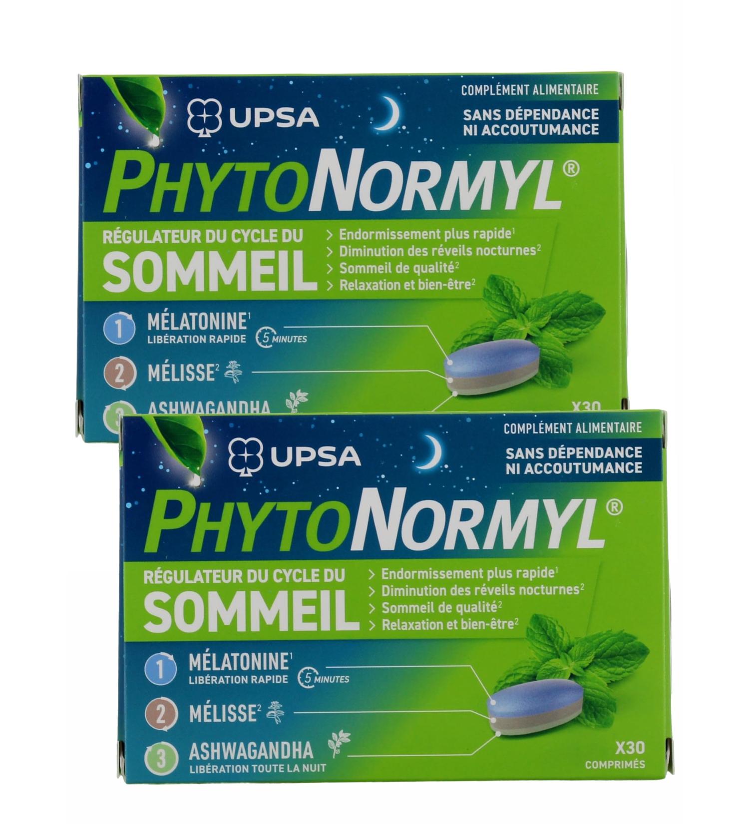 UPSA PhytoNormyl Sleep Cycle Regulator - 2 Boxes of 30 Tablets (2) - Buy Online on GoSupps.com