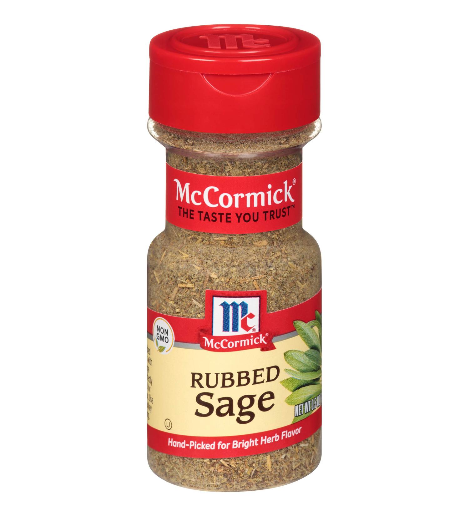 McCormick Rubbed Sage 0.5 oz - Premium Quality Sage Seasoning - Buy Online on GoSupps.com