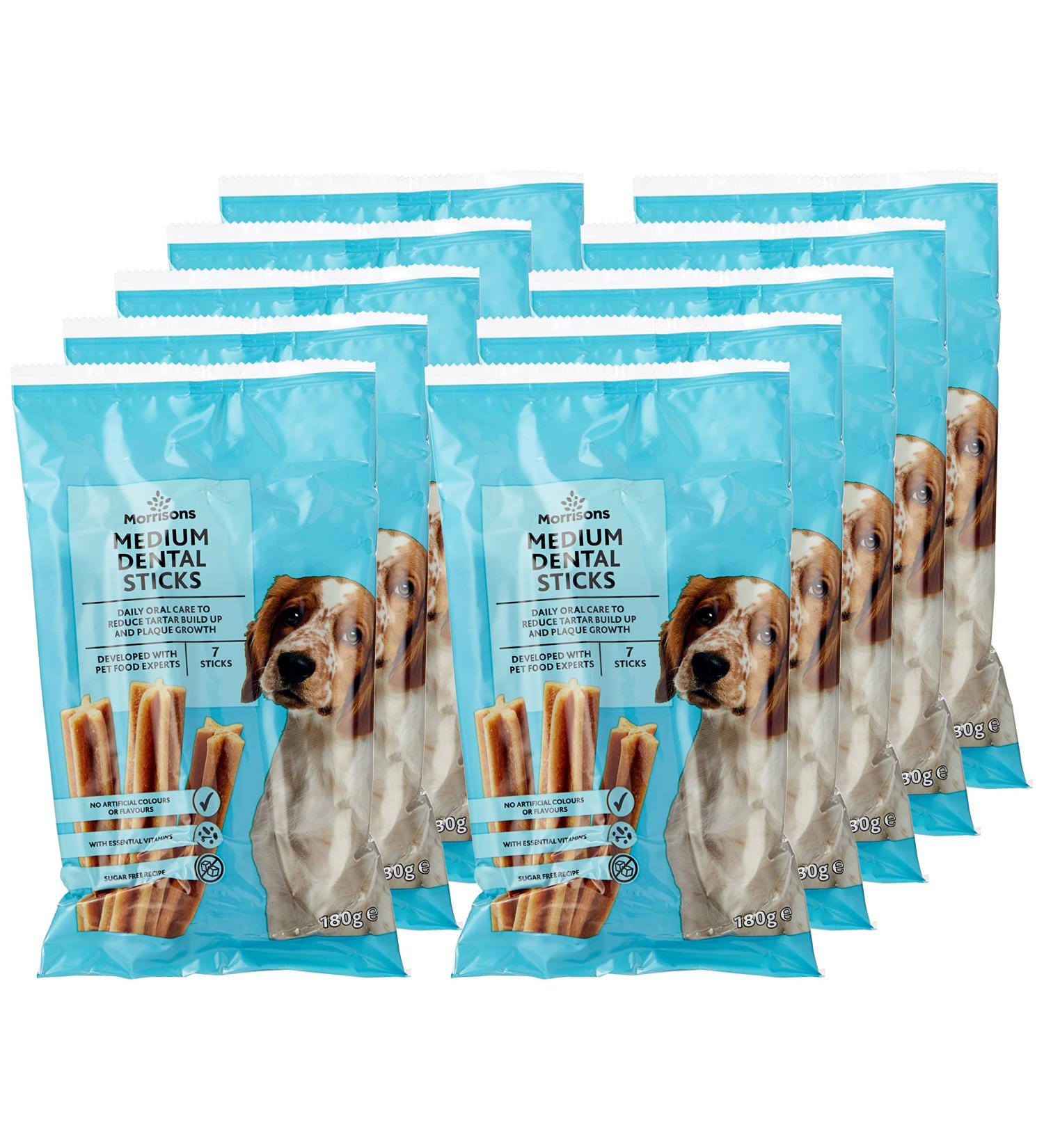 Morrisons Dental Sticks Medium 180 g x 10 180 g (Pack of 10) - Buy Online on GoSupps.com