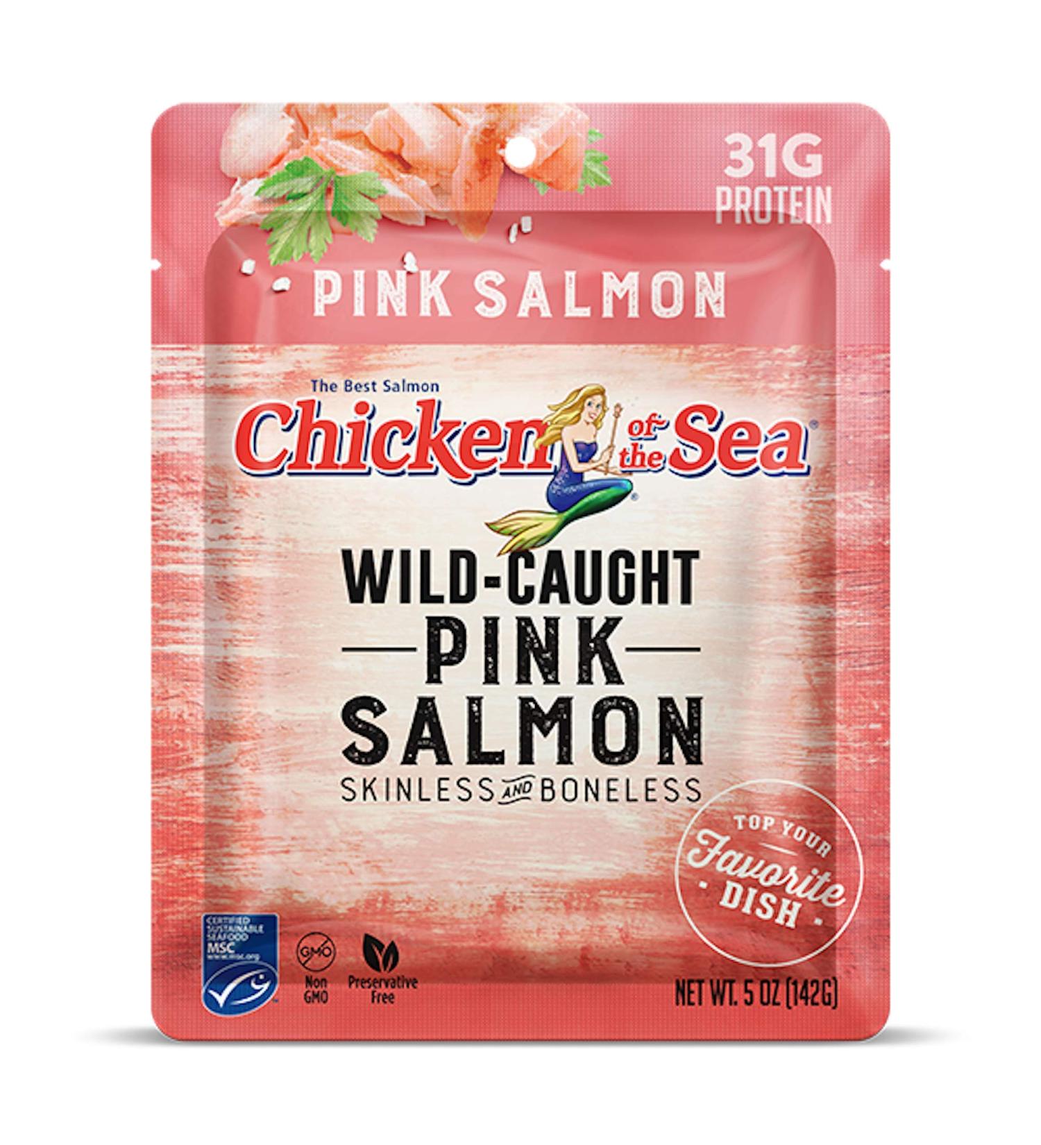 Chicken of the Sea Pink Salmon Skinless & Boneless 5oz Pouch, Pack of 12 - Buy Online on GoSupps.com