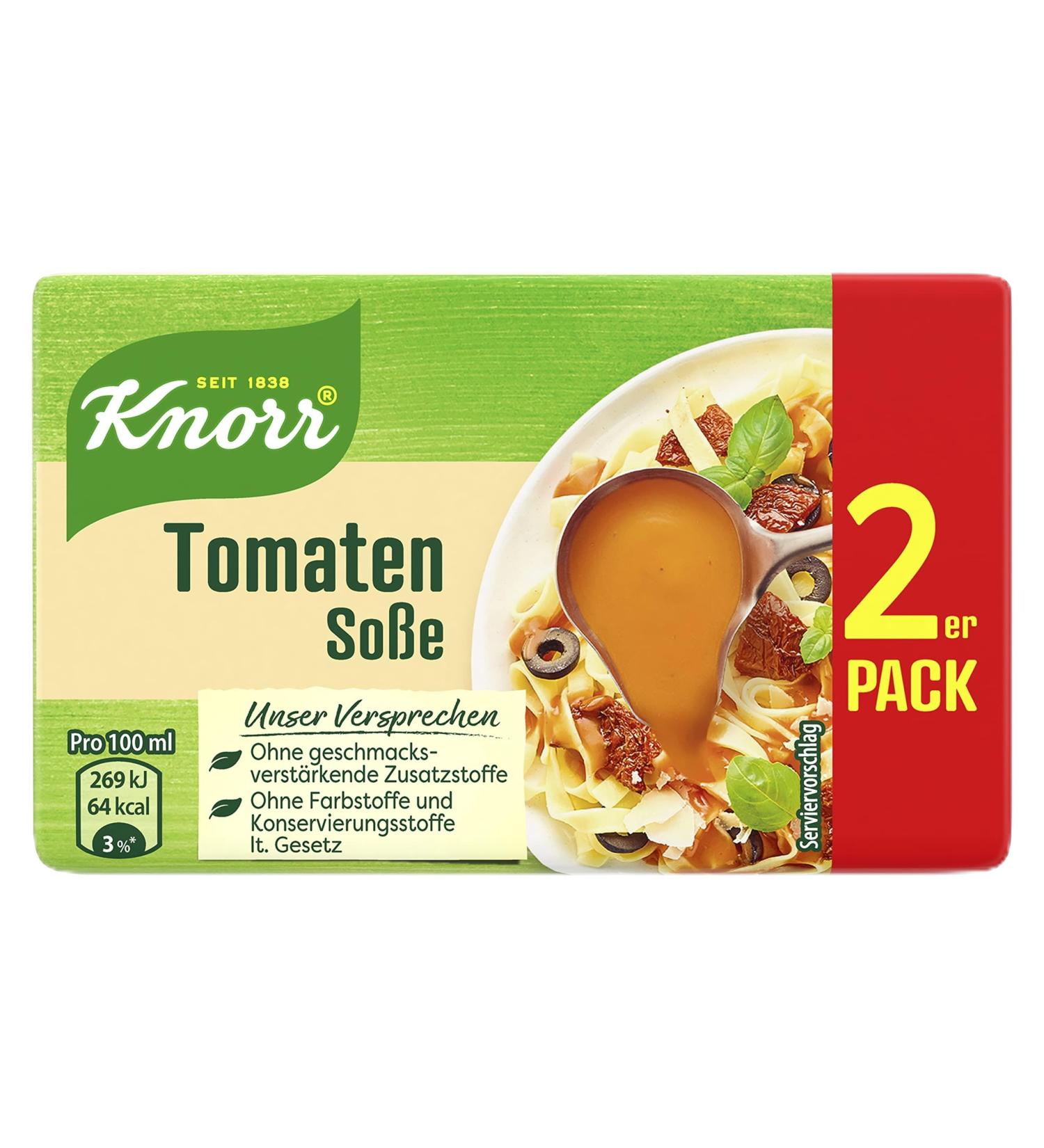 Buy Knorr Tomato Sauce with Mild Seasoning - No Flavor Enhancers | 18x2 Pack - International Shipping - Buy Online on GoSupps.com