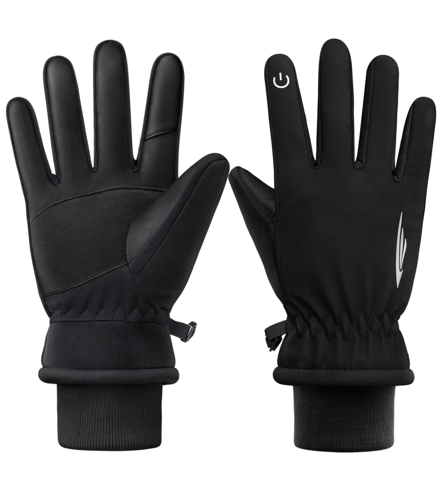 Rivmount Waterproof Touchscreen Winter Gloves for Men & Women | Warm Windproof Thermal Ski Gloves RSG601 in Dull Black - Buy Online on GoSupps.com