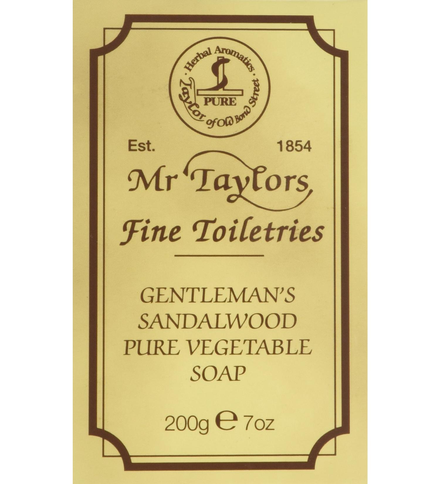 Sandalwood Bath Soap 200g Bar - Taylor of Old Bond Street - Buy Online on GoSupps.com