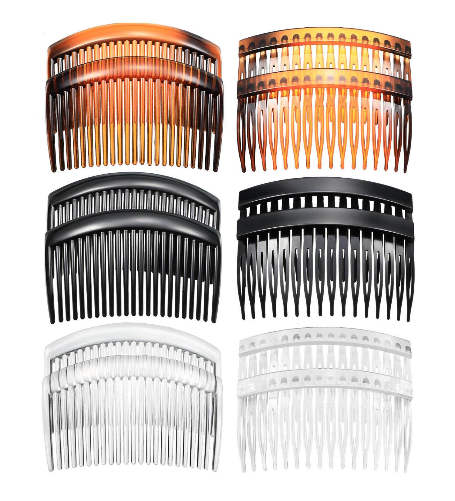 French Side Combs 12-Piece Set - Strong Hold Hair Clips for Girls and Women | Hair Accessories with 16 & 23 Teeth - Buy Online on GoSupps.com