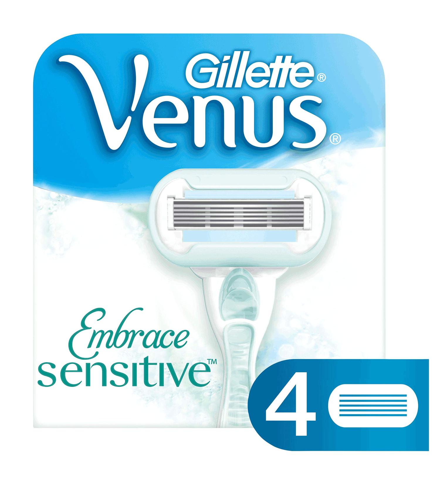 Venus Embrace Sensitive Blades for Women - 4 Pack | Comfort & Smooth Shaving | International Shipping Available - Buy Online on GoSupps.com