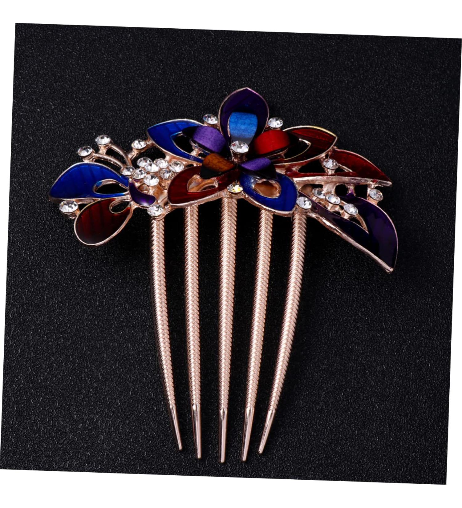 POPETPOP barrettes for women bridesmaid hair accessories goody hair clips for women vintage hair comb floral hair comb wedding jewelry for bridesmaids Fashion Headwear Wedding Headdress pin - Buy Online on GoSupps.com