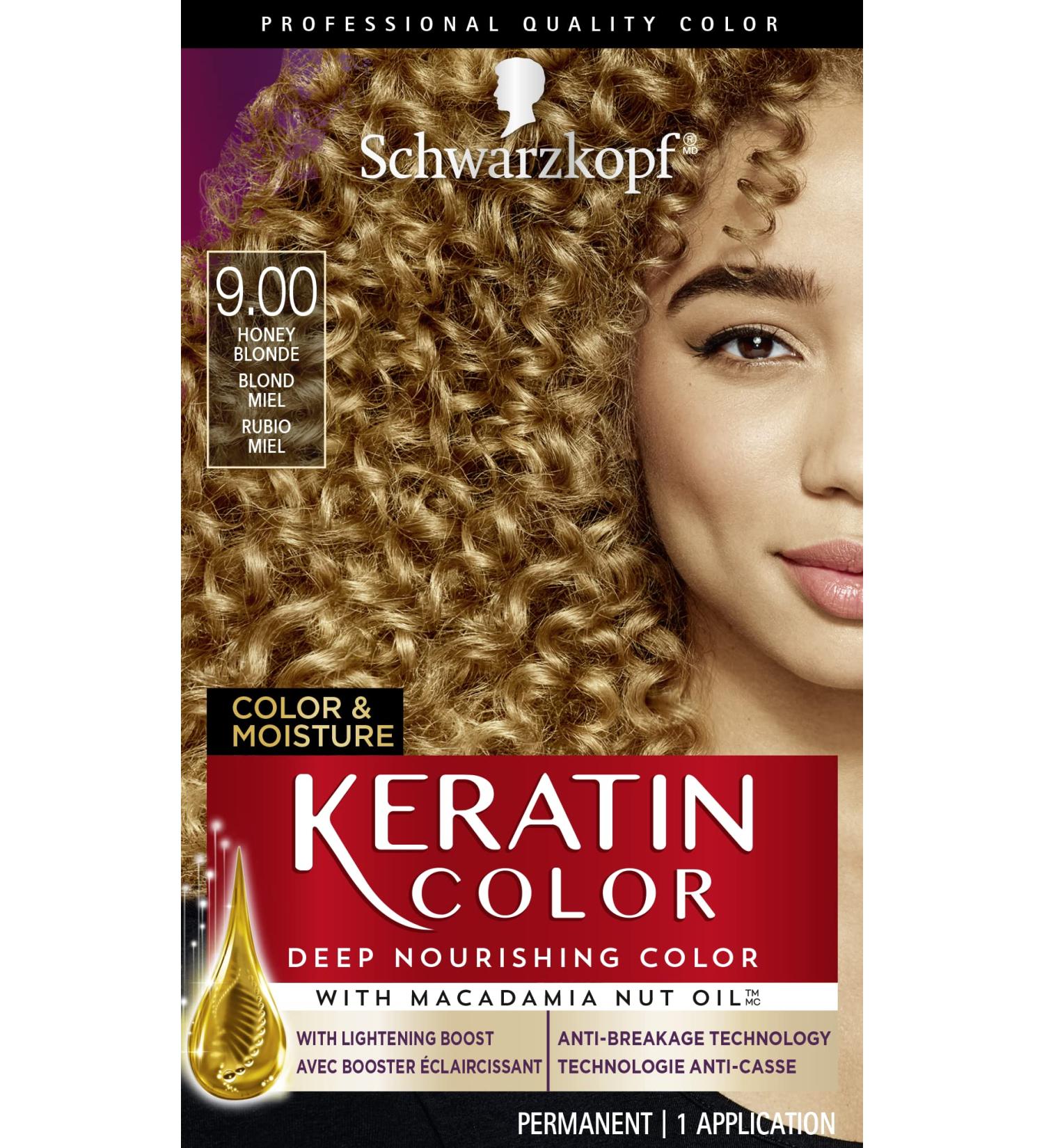 Schwarzkopf Keratin Color 9.0 Honey Blonde - Color & Moisture Hair Color Cream - Buy Online on GoSupps.com
