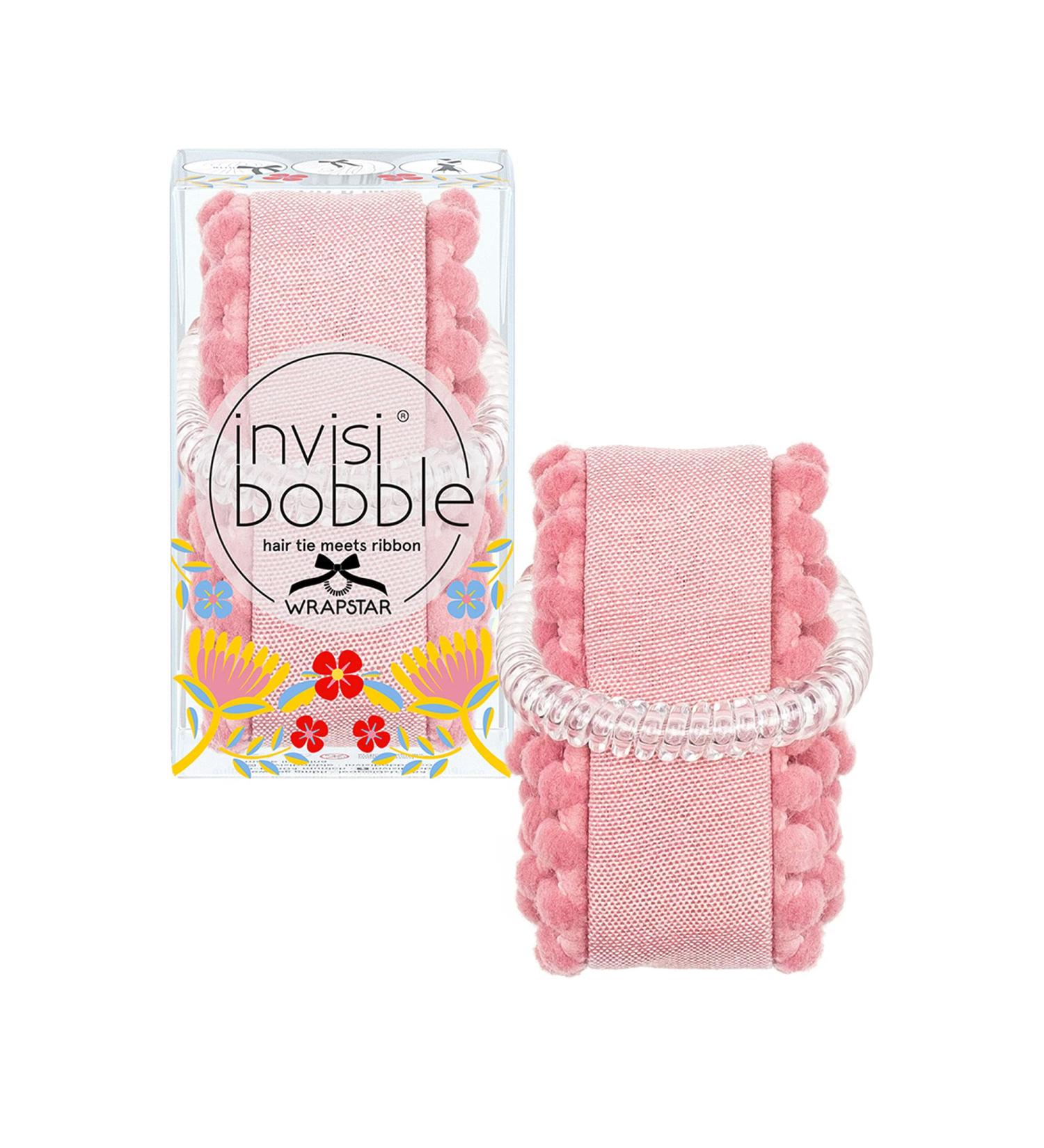 Invisibobble Wrapstar Ami & Co 2-in-1 Pink Hair Band | Limited Collection Flores & Bloom - Perfect for Girls & Women - Buy Online on GoSupps.com