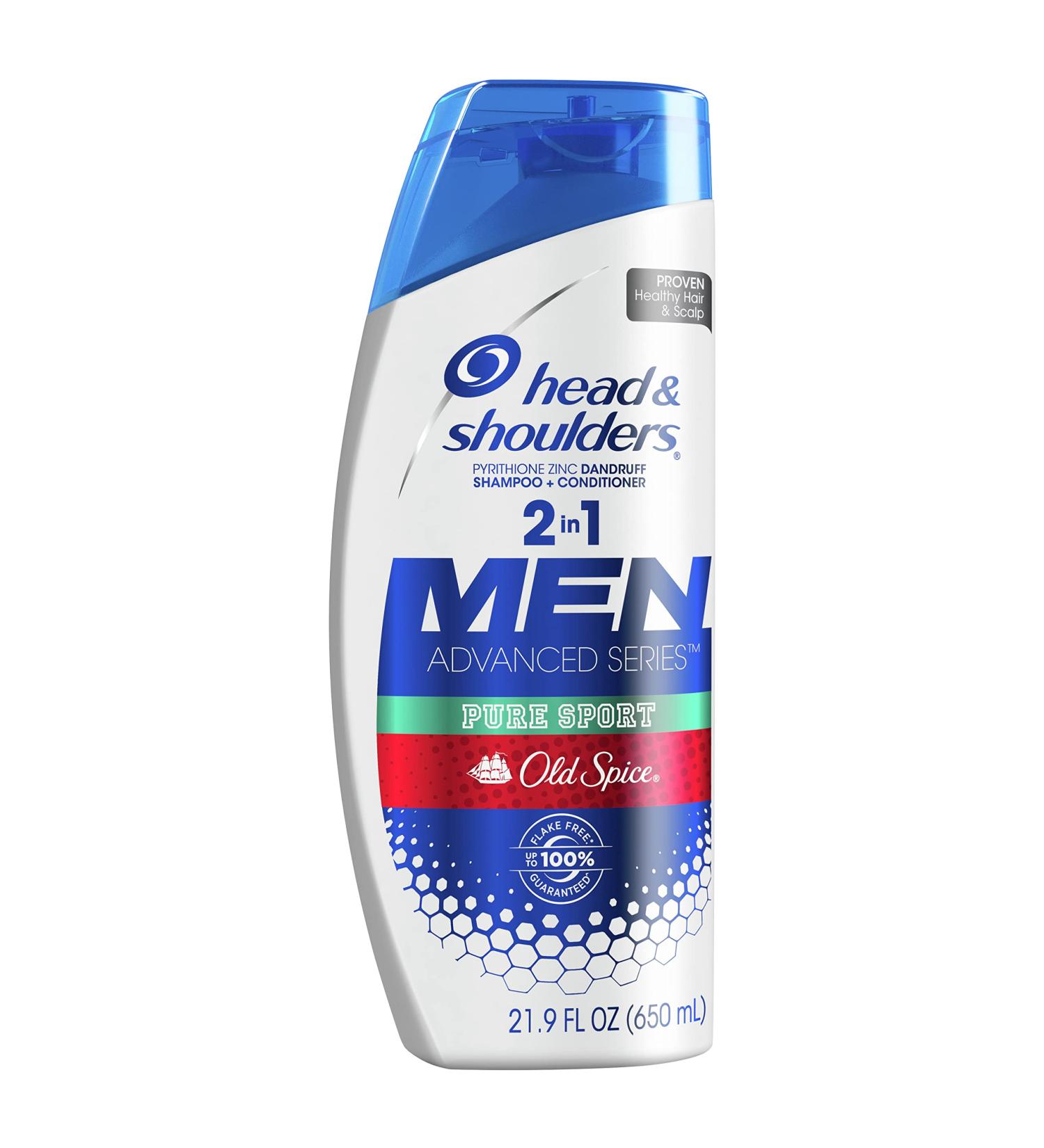 Head and Shoulders Old Spice Pure Sport Dandruff 2 in 1 Shampoo & Conditioner 21.9 fl oz - Buy Online on GoSupps.com