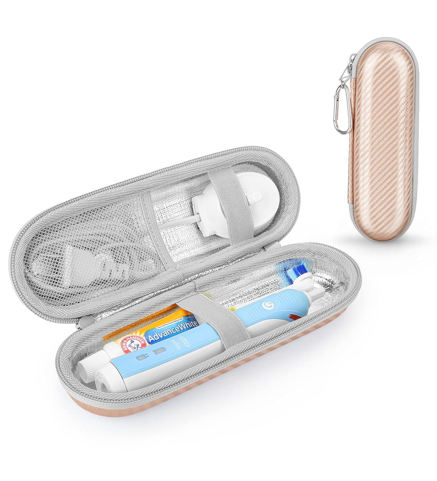 Yinke Travel Case for Braun Oral-B & Philips Sonicare Electric Toothbrush - Protective EVA Cover for Pro 1000 iO Series 7/8/9 - Rose Golden - Buy Online on GoSupps.com