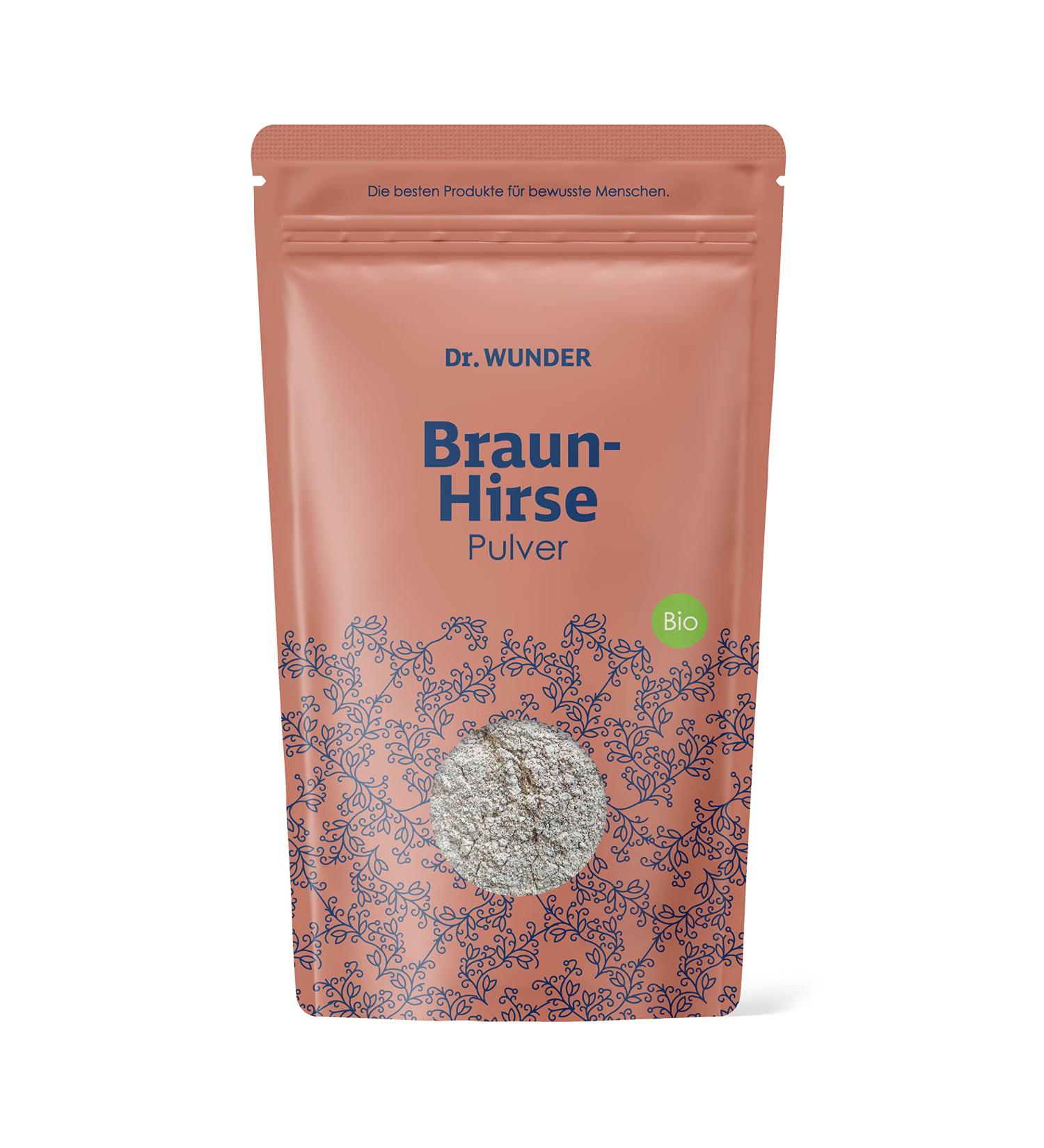 Dr. Wunder Braunhirsemehl 400g - Organic Bio Brown Millet Powder | Rich in Silicon & Silica | Premium Quality from Austria - Buy Online on GoSupps.com