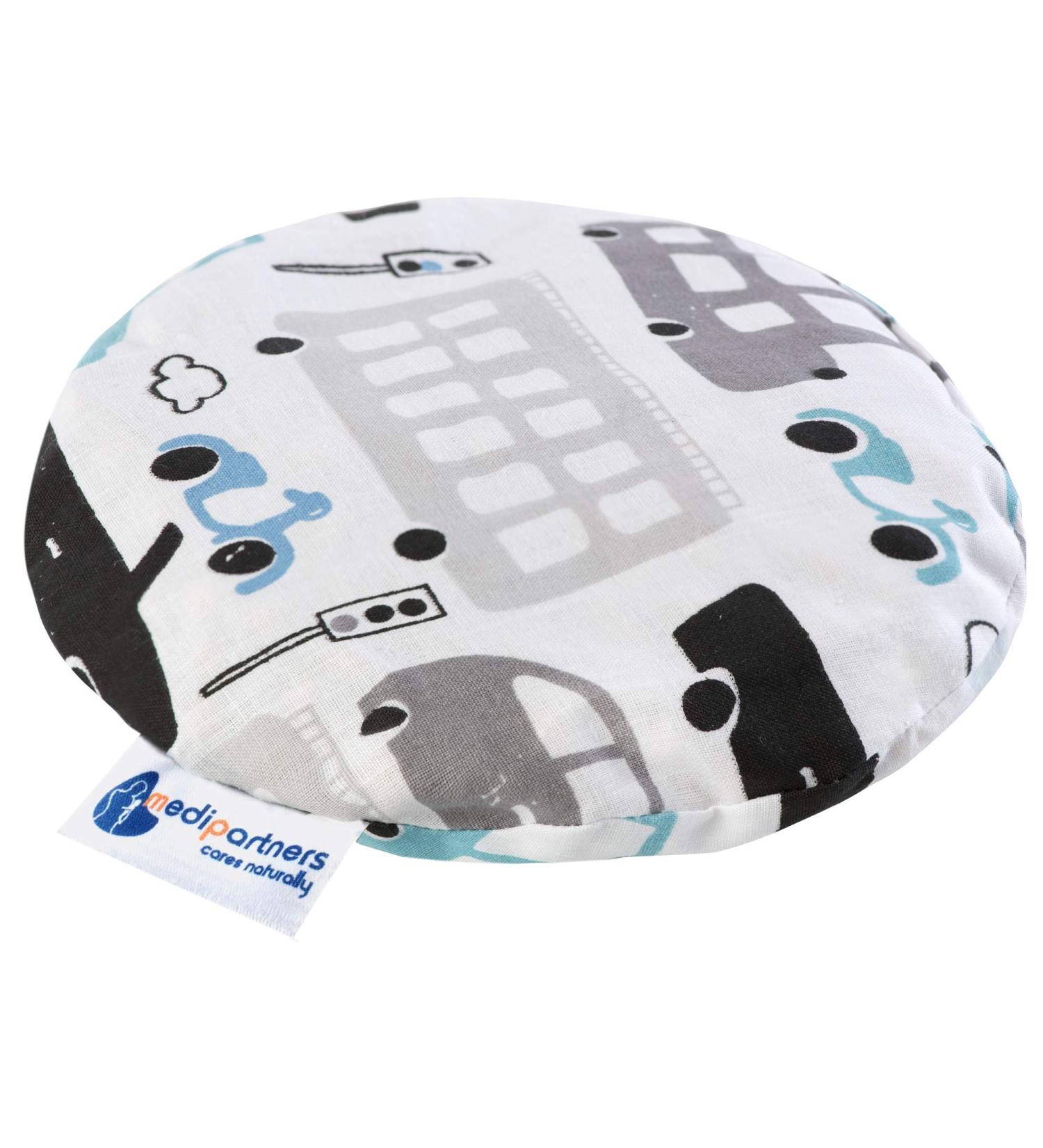 Medi Partners Cherry Core Pillow | Warming Pillow for Babies | 100% Cotton Heat & Cold Therapy | KO Nature | Gray Cars Design - Buy Online on GoSupps.com