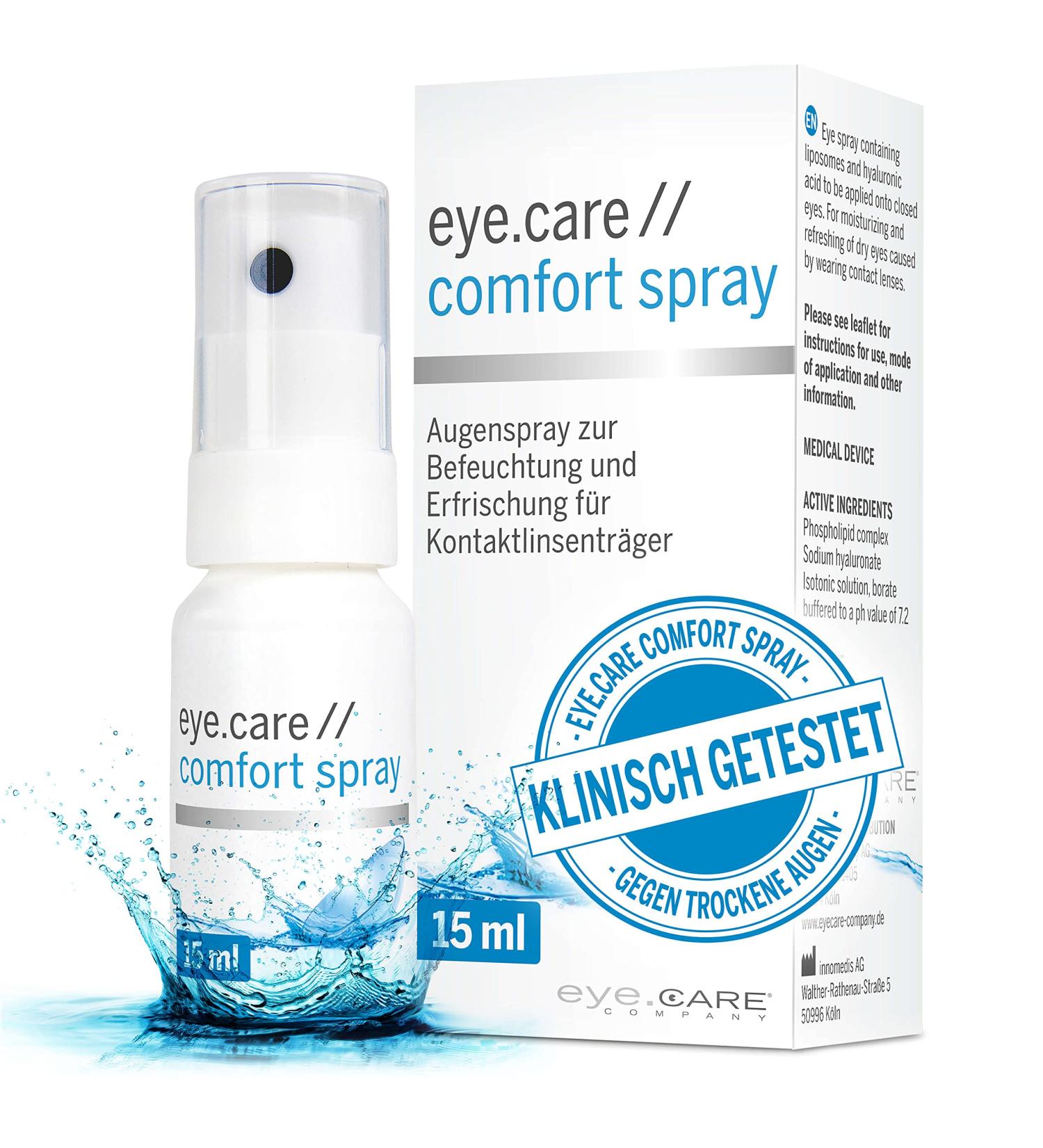 Hyaluron Eye Spray for Contact Lenses - 15ml Liposome Formula for Dry Eyes | Alternative to Eye Drops - Buy Online on GoSupps.com