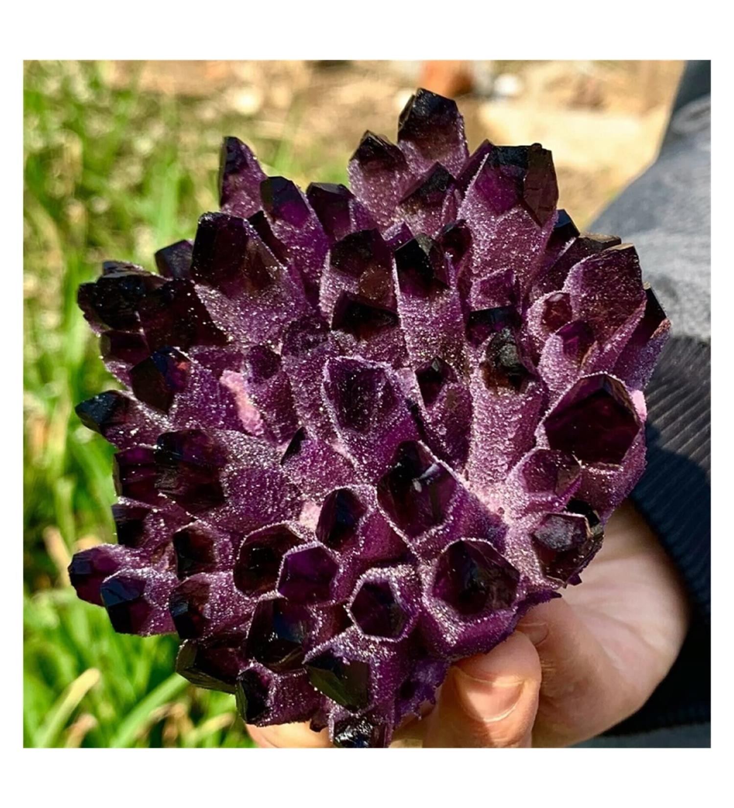 Crystals 1pc Natural Amethyst Violet Ghost Phantom Quartz Crystal Cluster Specimen Pray Home Decor degaussing Stone Collection (Size : 610-700g) - Buy Online on GoSupps.com