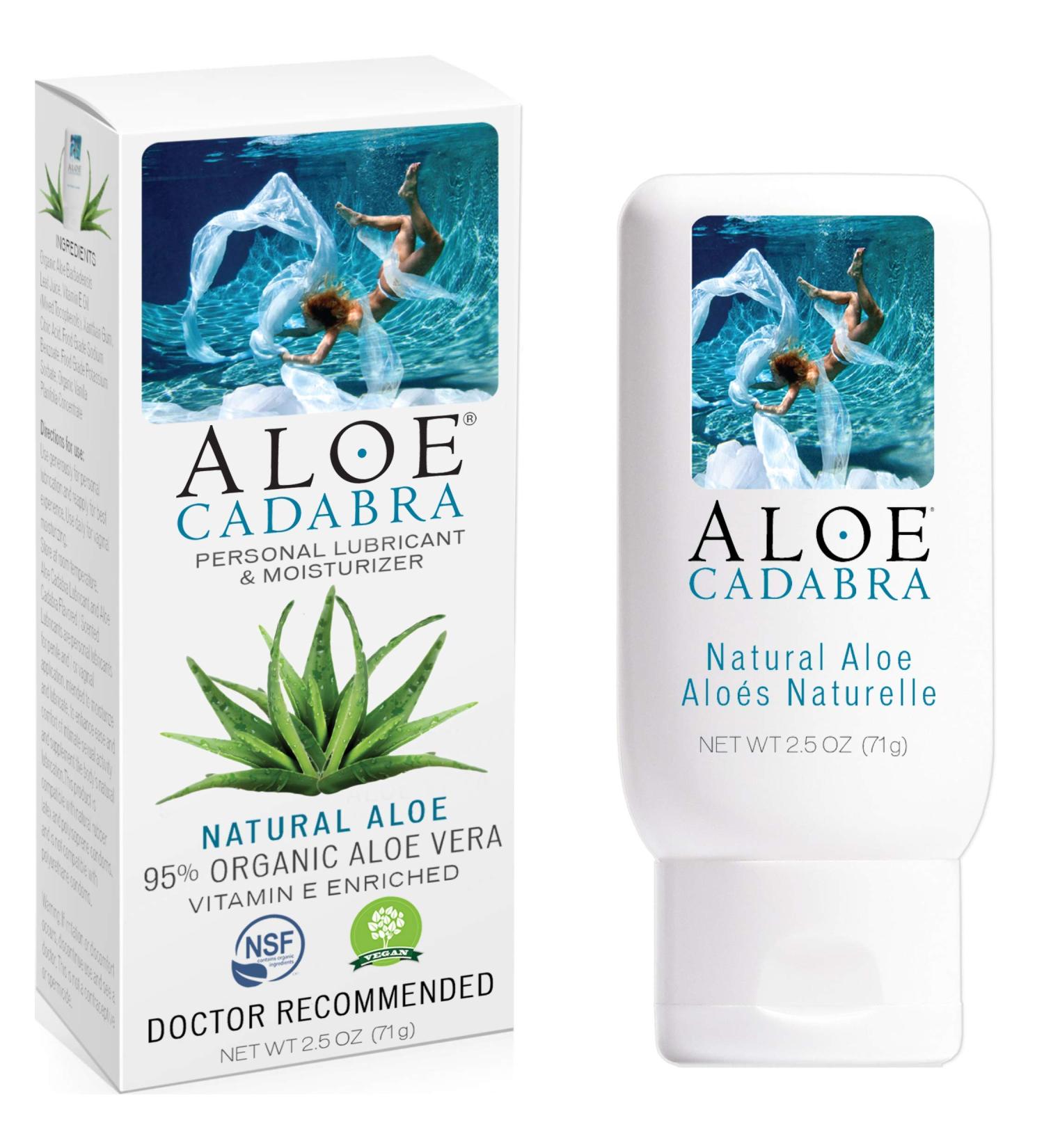 Aloe Cadabra Natural Personal Lube - Organic Unscented Sex Lubricant Gel for Couples, 2.5 oz - Buy Online on GoSupps.com