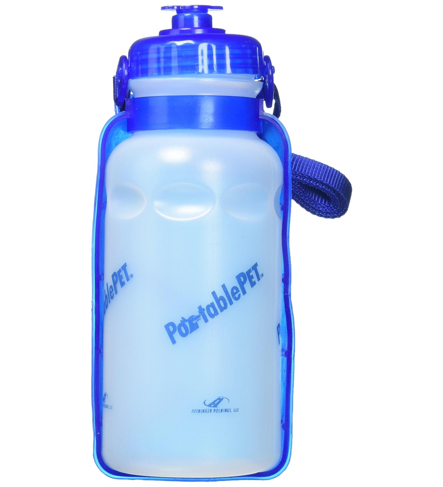 PortablePet Portabottle 2 Pack - Blue - 3x3x8 | Convenient Pet Water Bottles - Buy Online on GoSupps.com
