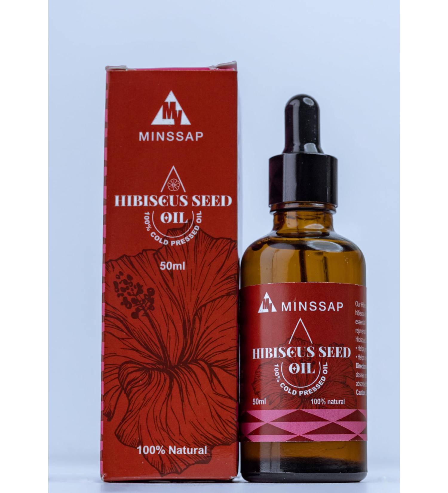 1.7 oz Pure Hibiscus Oil - Natural Organic Cold Pressed Hibiscus Seed Oil for Skin Hair and Wellness - Buy Online on GoSupps.com