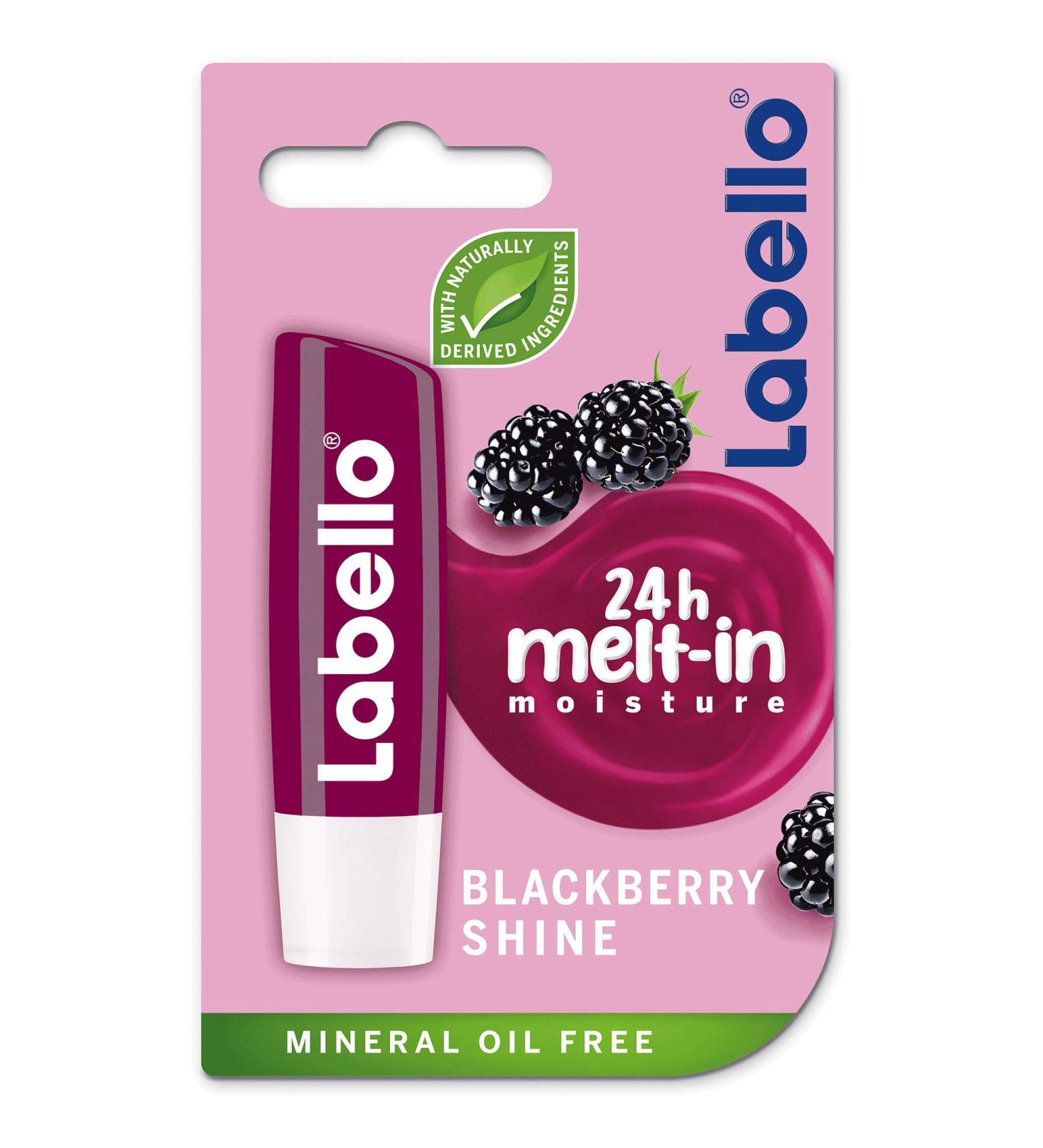 Labello BlackBerry Shine Lip Balm 4.8g - Hydrating Lip Care for Smooth, Luscious Lips - Buy Online on GoSupps.com