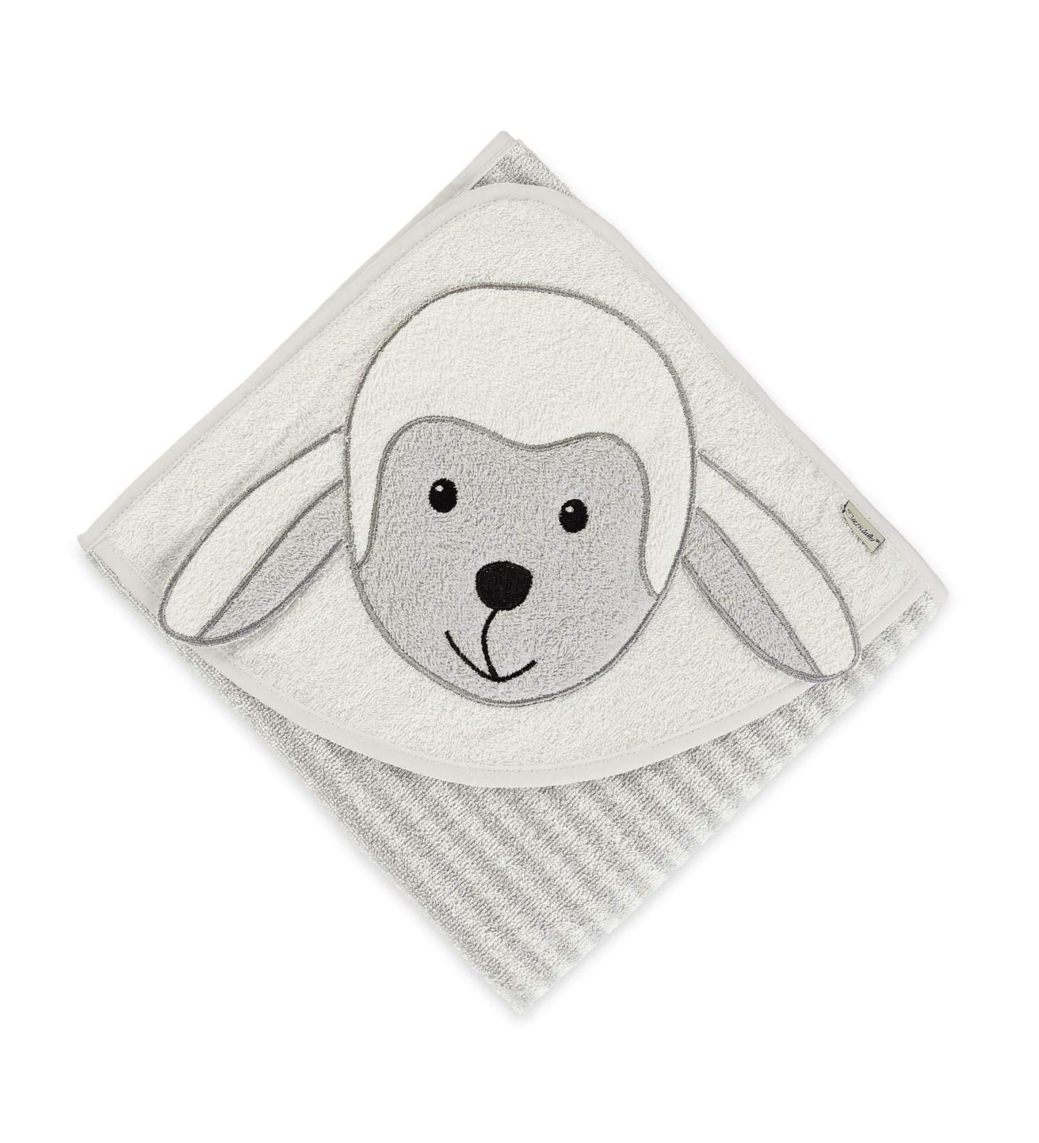 Sterntaler Sheep Stanley Bath Towel - 80x80cm Grey for Infants 0 Months | Premium Quality International Shipping - Buy Online on GoSupps.com
