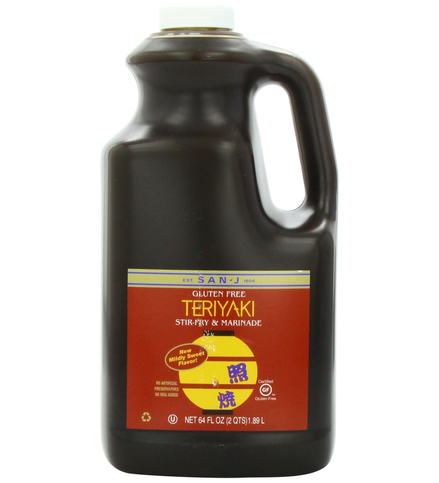 San-J Gluten-Free Teriyaki Sauce 64oz - Authentic Teriyaki Flavor (1 Pack) - Buy Online on GoSupps.com