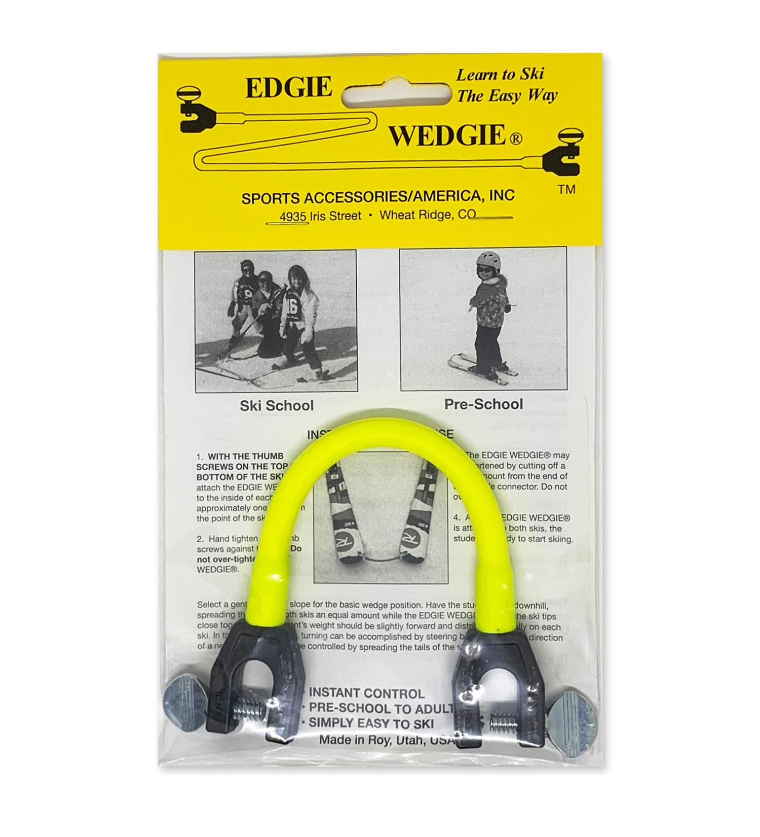 Edgie Wedgie Kids Ski Tip Connector - Yellow | Easy-to-Use & Durable - Buy Online on GoSupps.com
