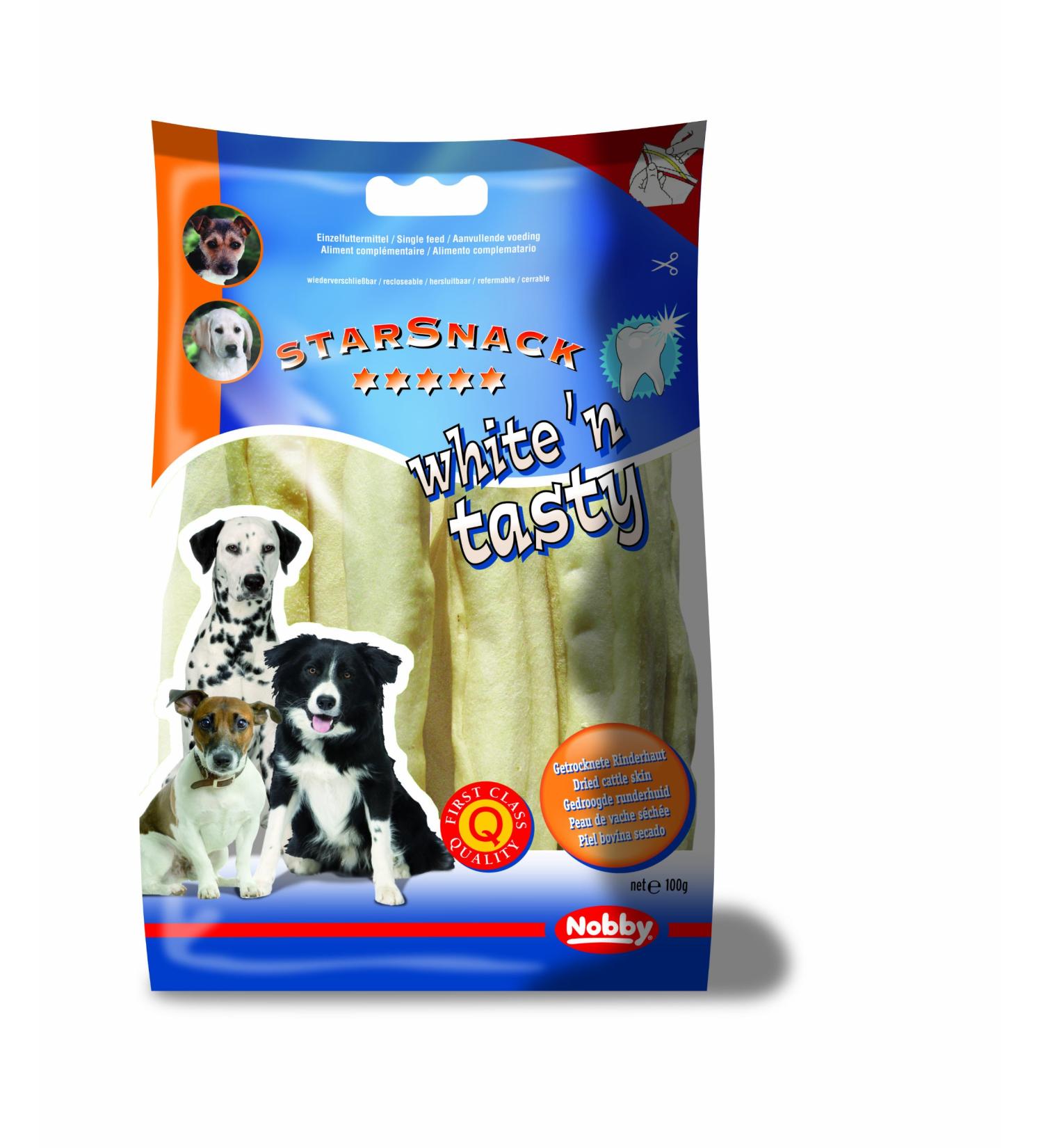 Nobby STARSNACK White'n Tasty chew rolls for all dogs approx. 15 cm 1 bag of 5 pieces each (1 x 100 g) 5 pieces (1 pack)