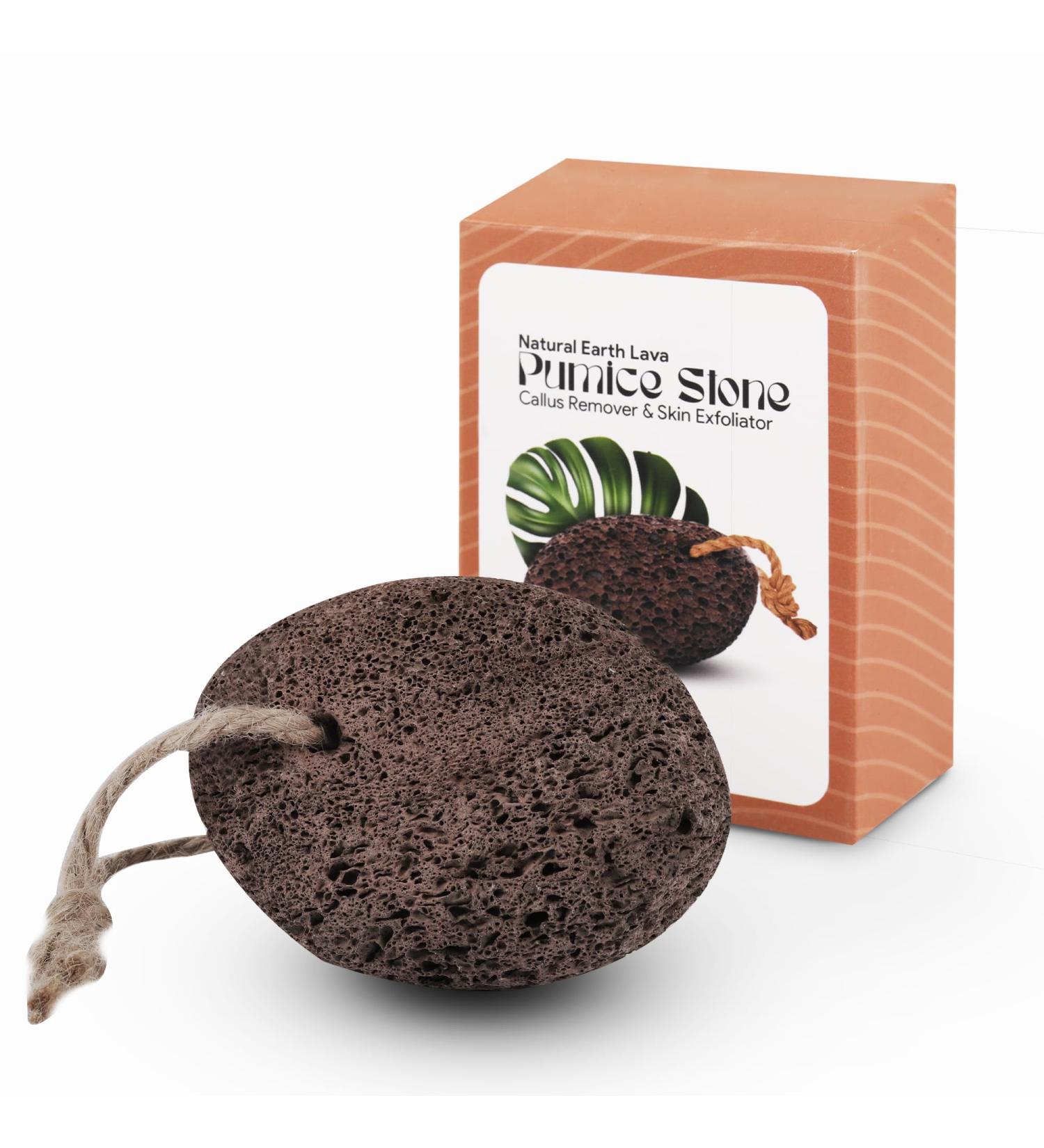 NIMXY Volcanic Lava Pumice Stone - Natural Foot File for Dead Skin Removal and Callus Remover - Handheld Foot Scrubber for Feet and Hands - Brown - Buy Online on GoSupps.com