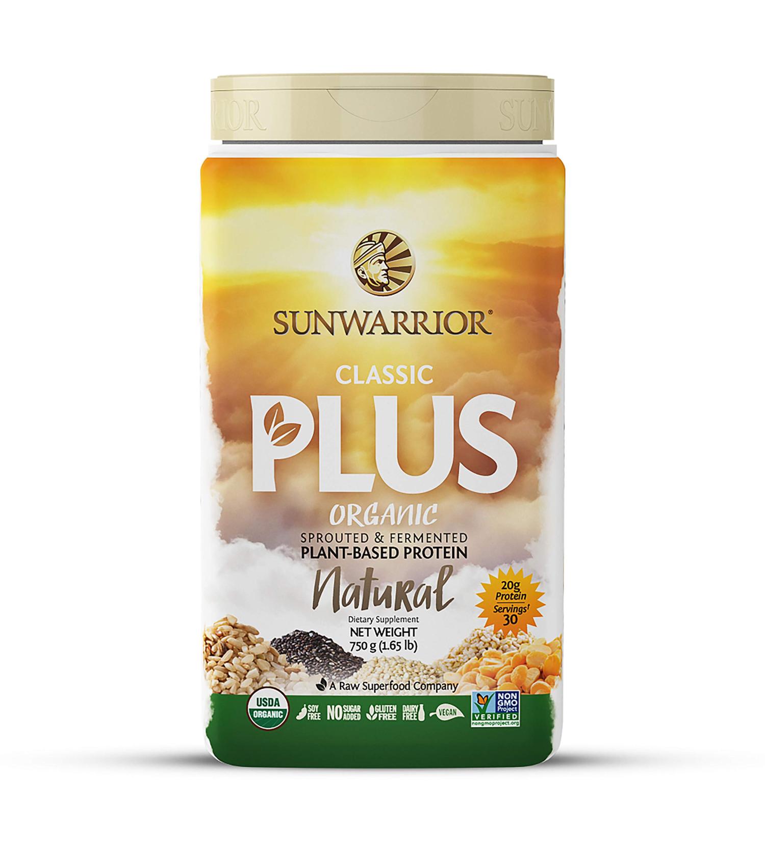 Buy Sunwarrior Classic Plus (750g) Natural - Premium Plant-Based Protein for Optimal Health | International Shipping Available - Buy Online on GoSupps.com