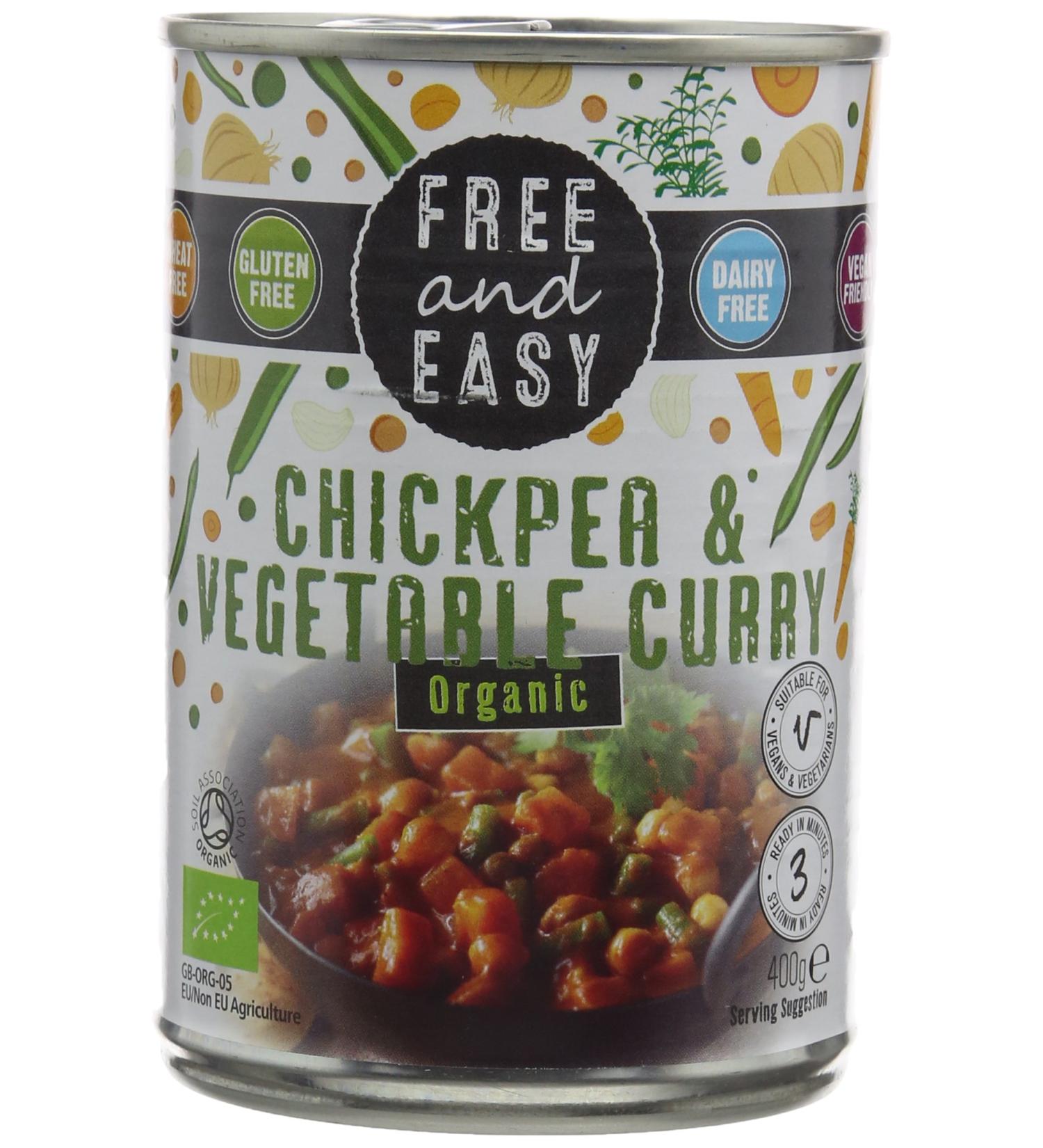 Organic Chickpea and Vegetable Curry 400g - Gluten-Free & Easy to Prepare - Buy Online on GoSupps.com