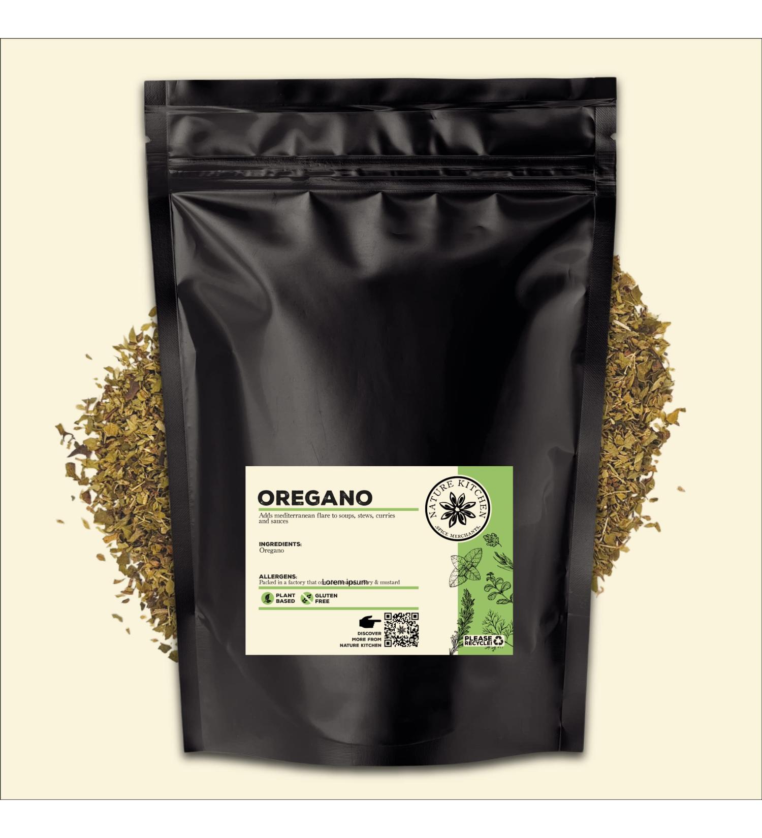 Nature Kitchen Oregano 150g: Gluten-Free Vegan Seasoning for Everyday Cooking - Spices & Herbs for Marinades, Sauces, Frying, Baking, Grilling - Buy Online on GoSupps.com