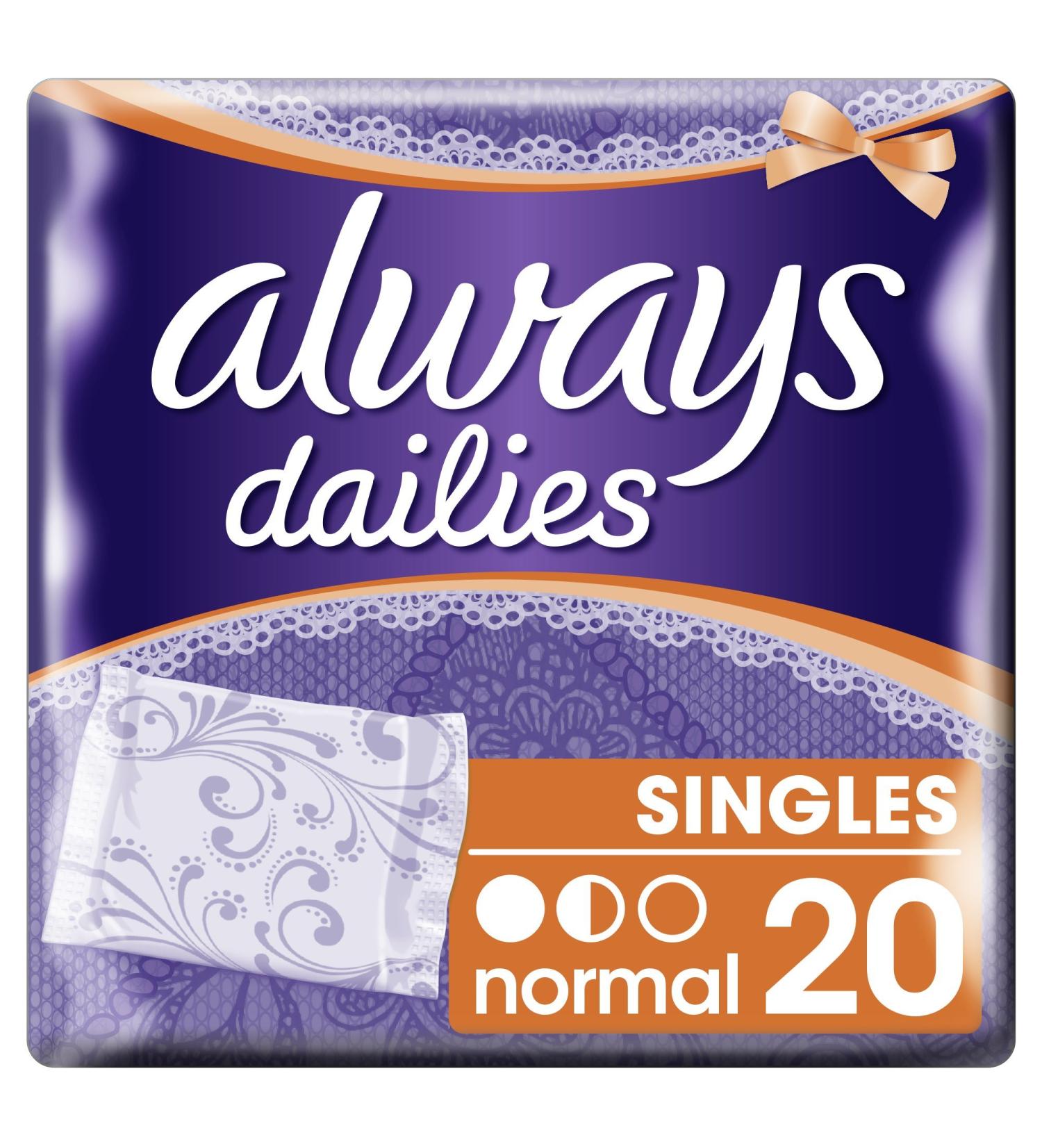 Always Dailies Normal Pantyliners 20 Pack - Stay Fresh All Day - Buy Online on GoSupps.com