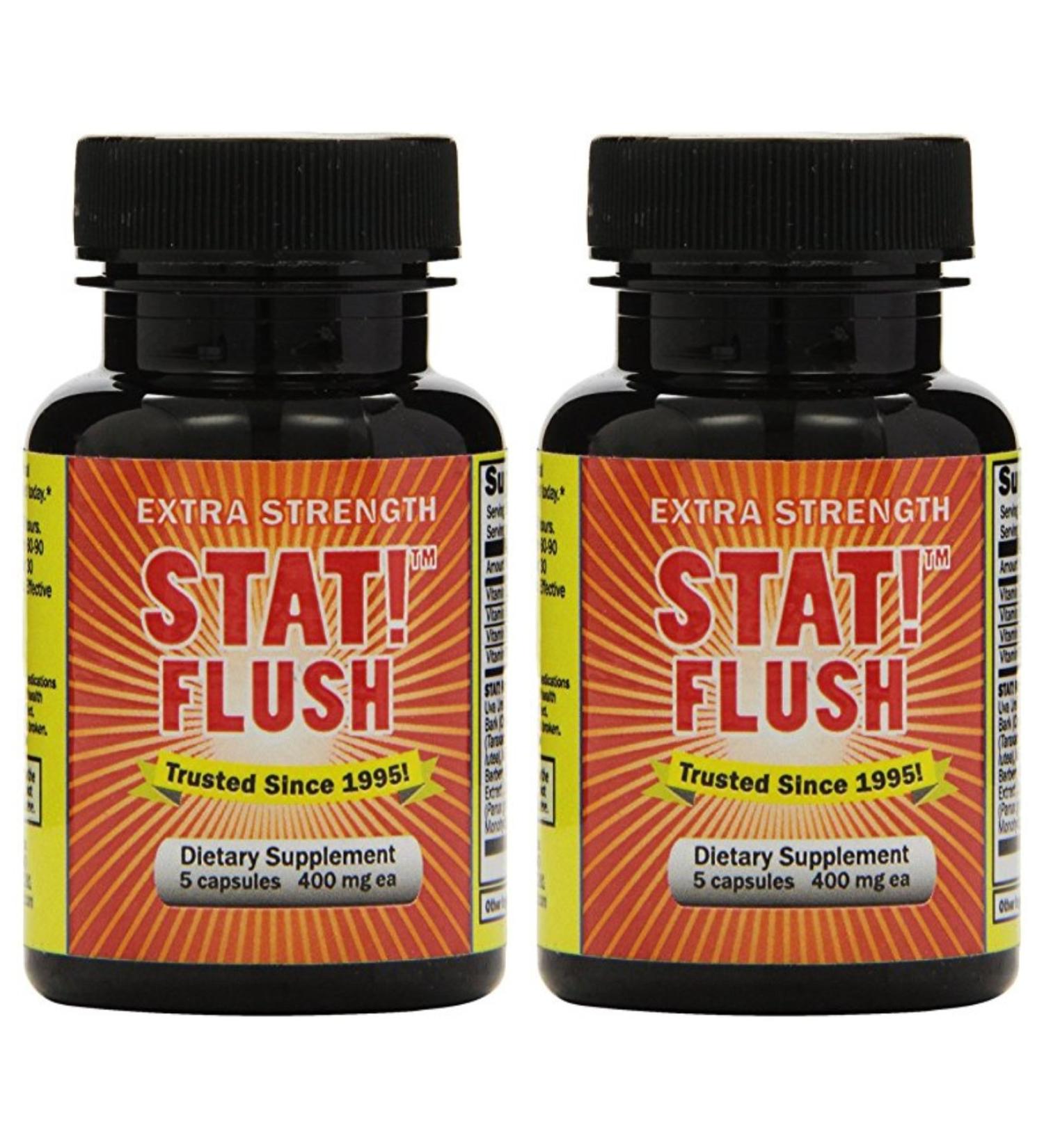 Stat Flush 5 Capsules - Flush Pack of 2 | Powerful Detox Formula - Buy Online on GoSupps.com