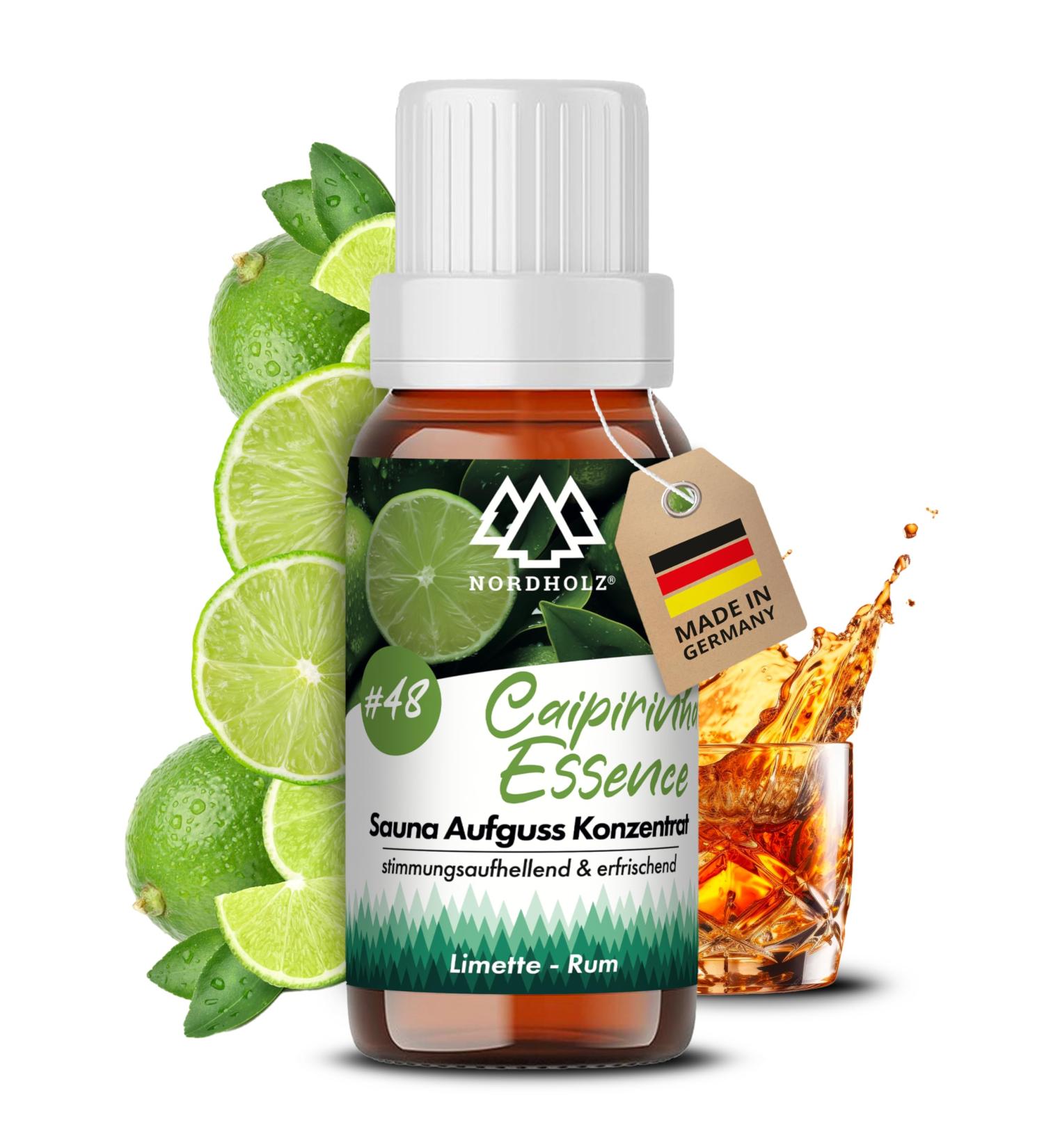 Nordholz Sauna Infusion - 48 Varieties | 15ml Caipirinha Essence | Relaxing Sauna Fragrance & Accessories - Buy Online on GoSupps.com