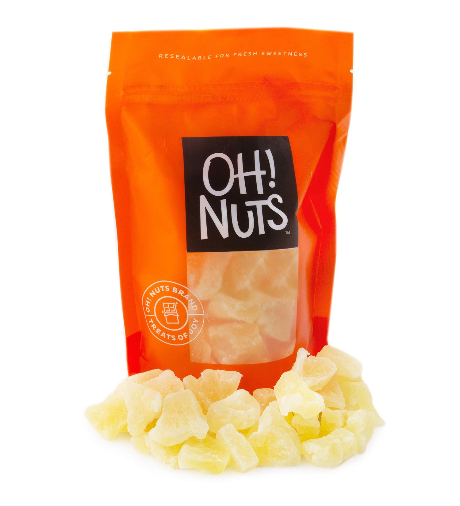 Fresh Dried Pineapple Chunks - 1.5lb Bulk Bag | Sweet Tropical Fruit Bites for Snacking & Baking | Low Sugar, Sodium & Cholesterol | High Fiber & Antioxidants | Dairy Free | 24oz - Buy Online on GoSupps.com