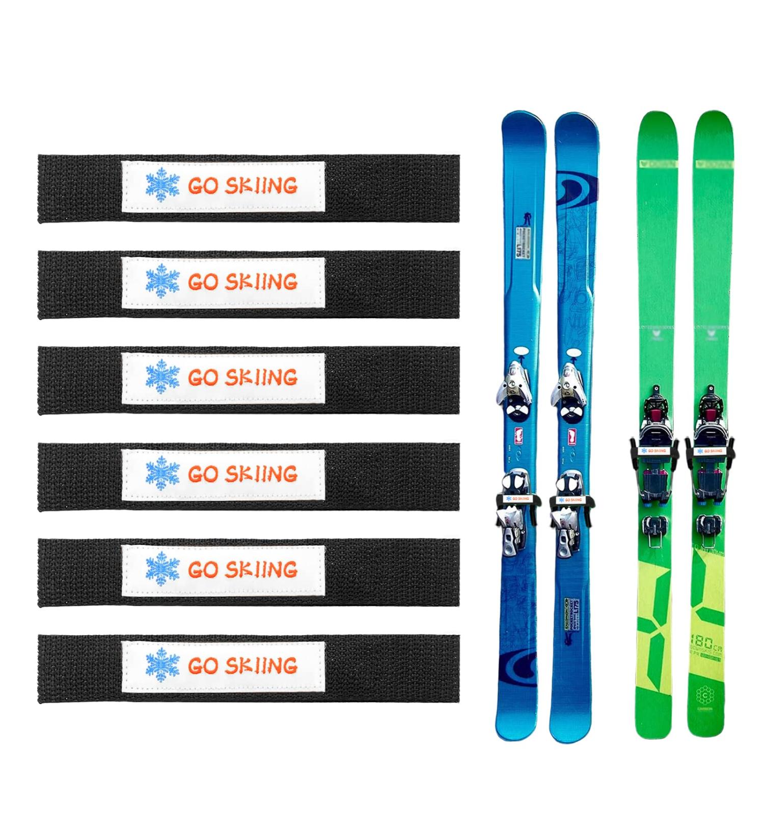 Vecacosic 6/8 Pcs Ski Brake Retainer Strap - Non-Breakable Universal Black Ski Brake Bands for Snowboard - Outdoor Sports Gear - Buy Online on GoSupps.com